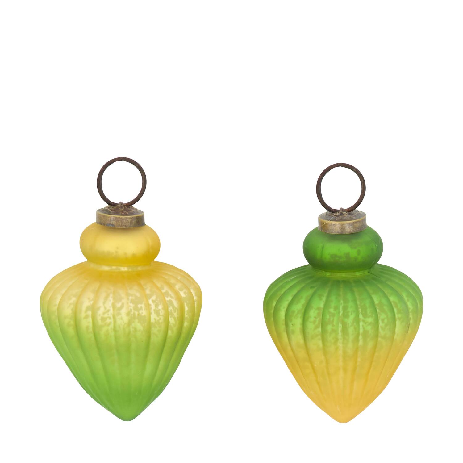 Bauble glass 8.5x8.5x10cm C/2