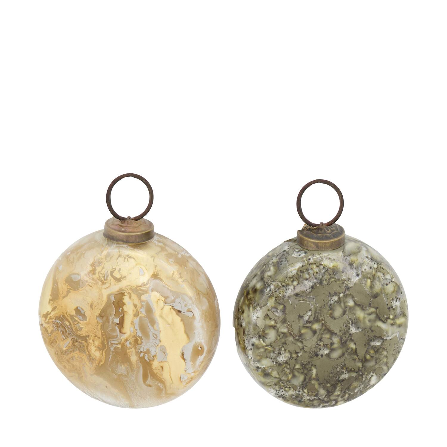 Bauble glass 10x4x10cm  - Multi