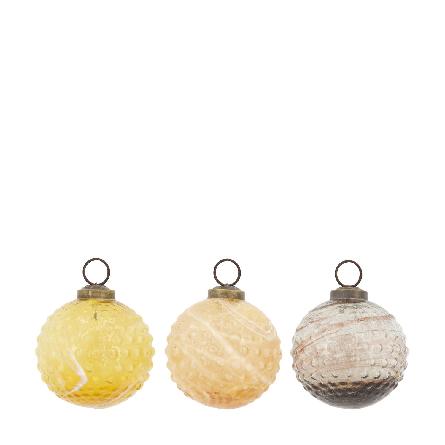 Bauble glass 7.75x7.75x7.75cm C/3
