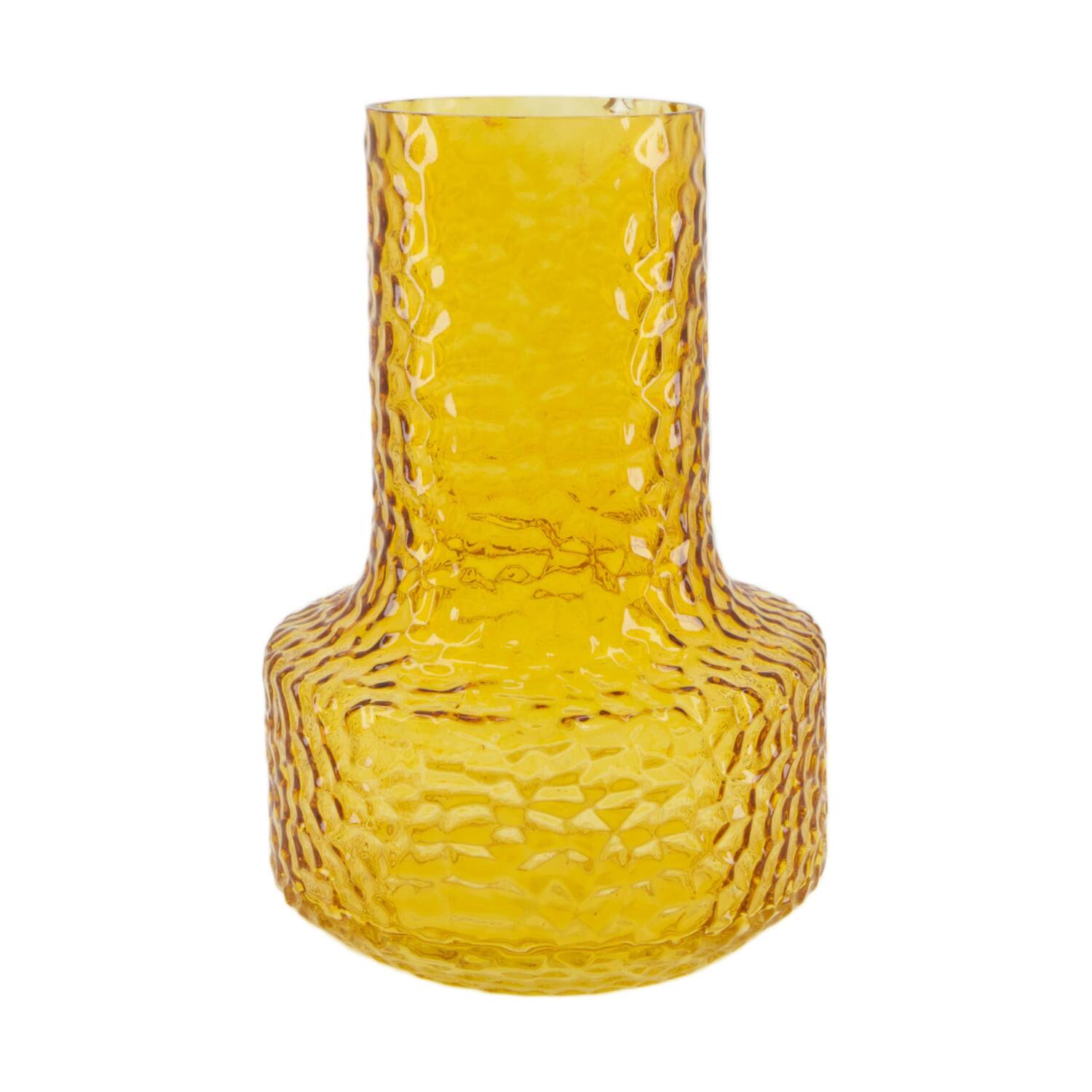 Vase glass 16x16x25cm - Orange