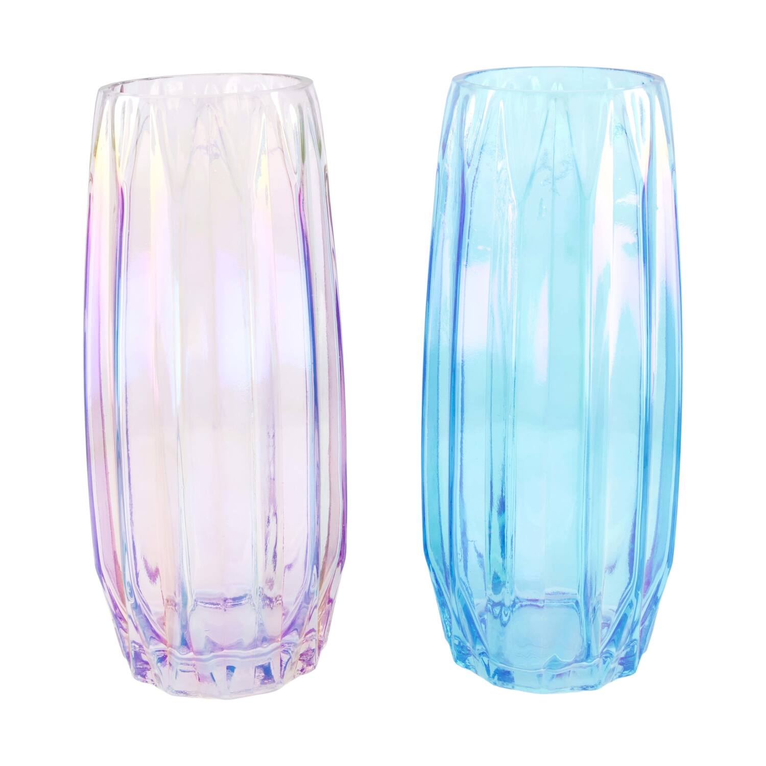 Vase luster glass 12x12x28cm C/2
