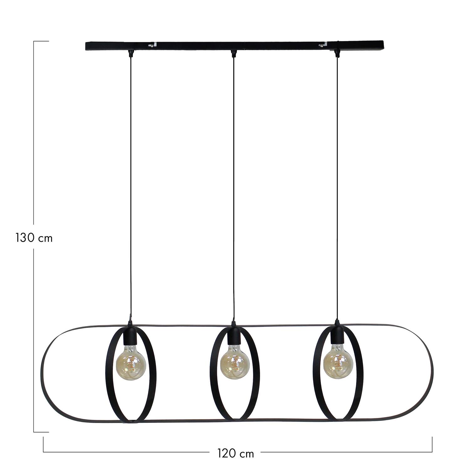 Ceiling light metal 120x27.5x130cm