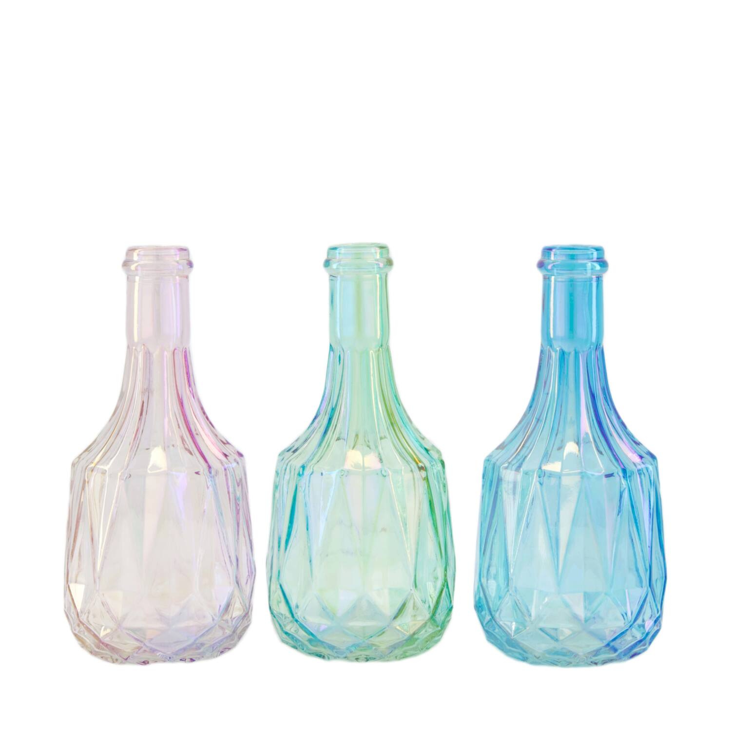 Bottle luster glass 8.2x8.2x18cm  - Multi
