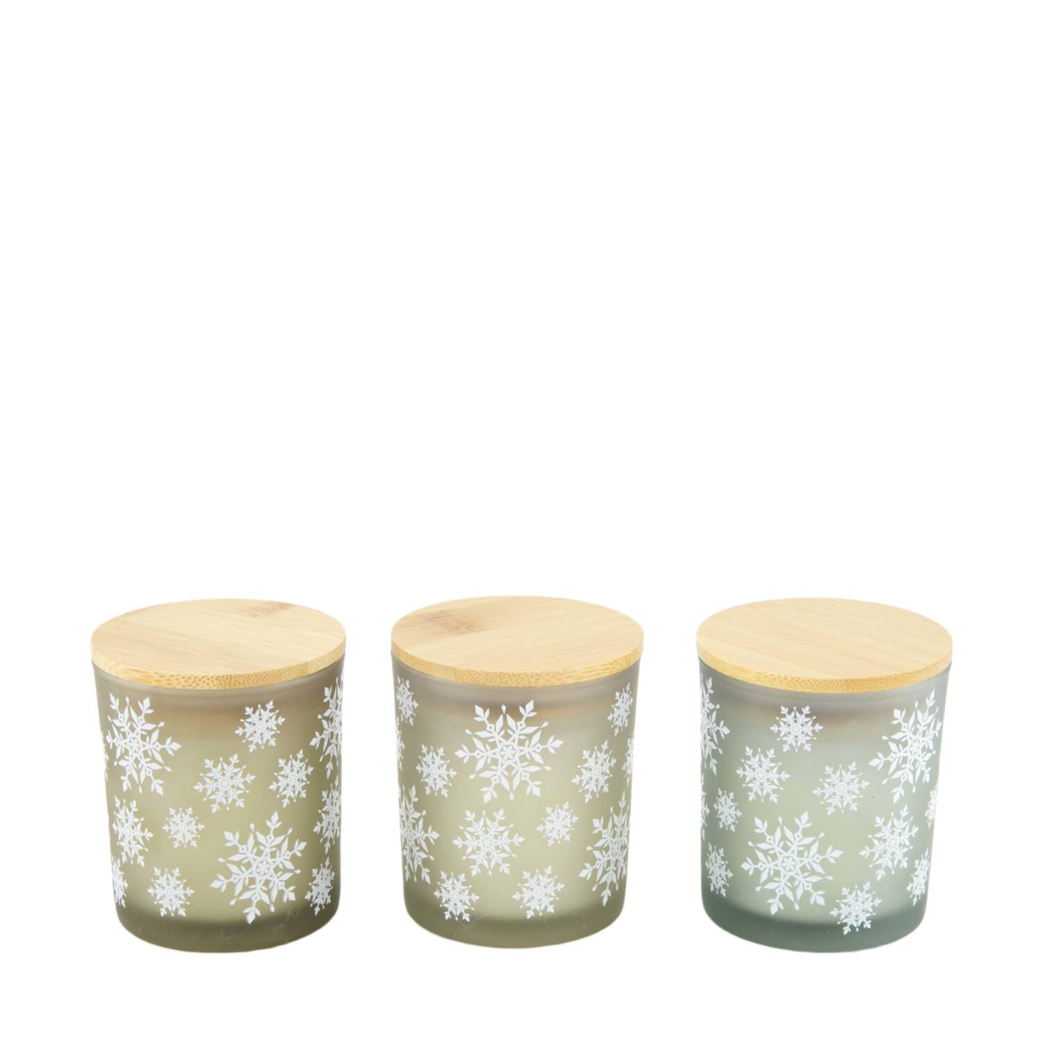 Candle cotton scent wax with glass 7x7x8cm C/3