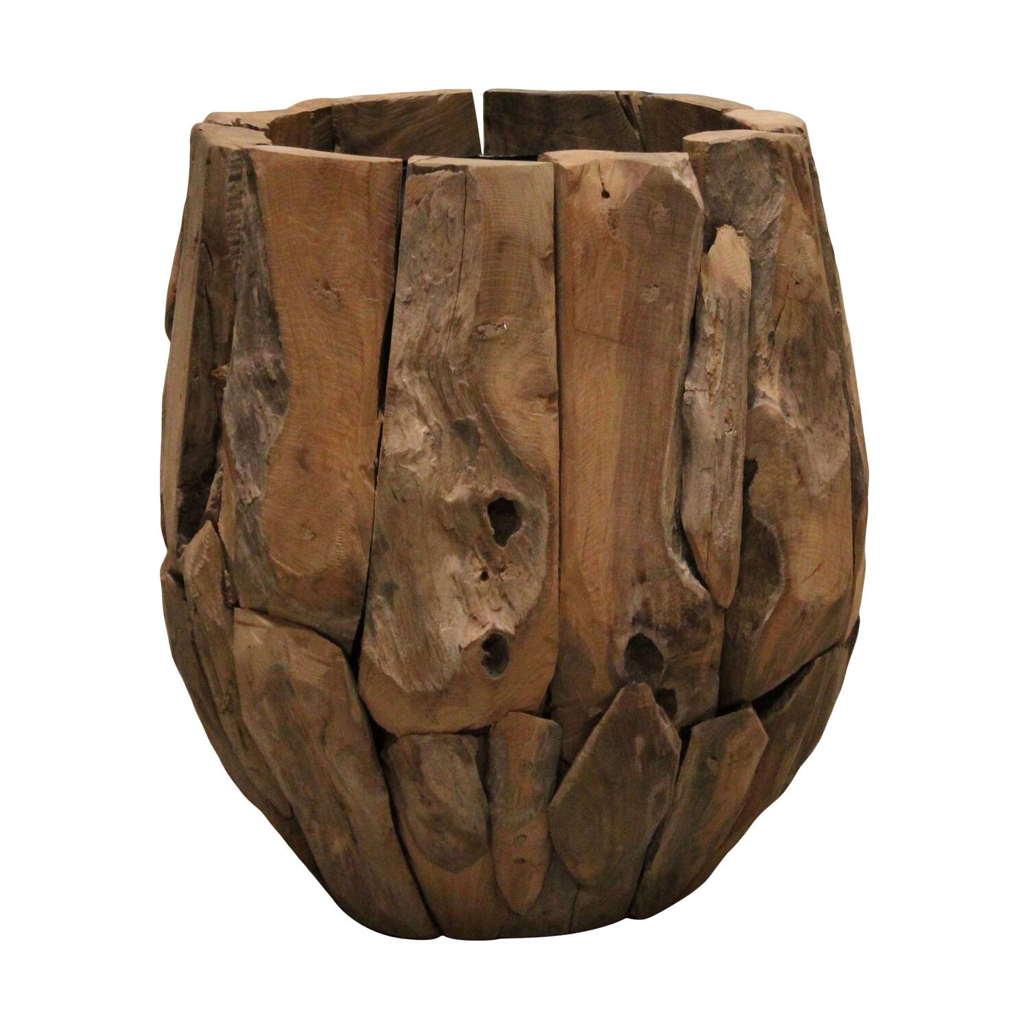 Planter erosion wood with plastic 38x38x48cm