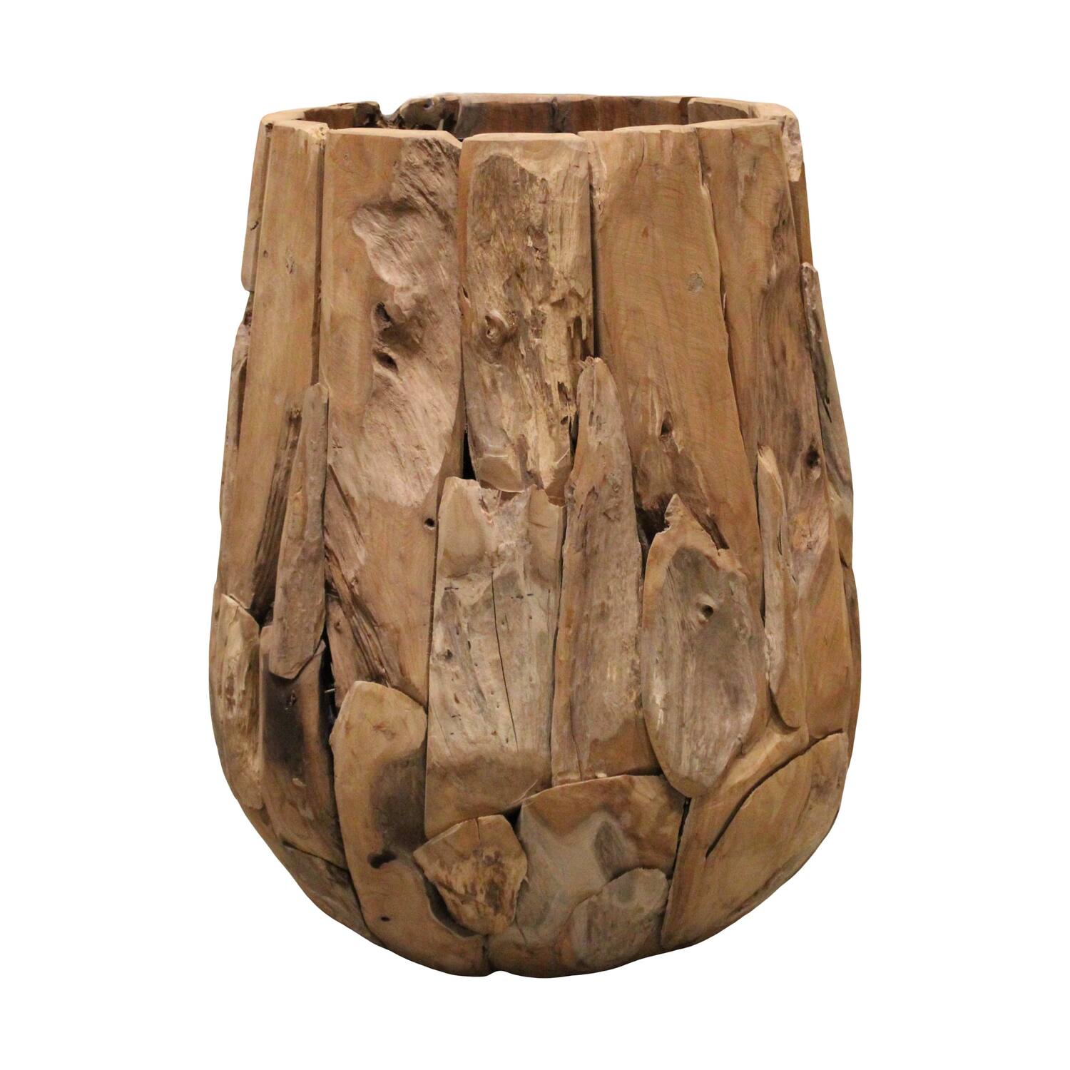 Planter erosion wood with plastic 58x58x78cm