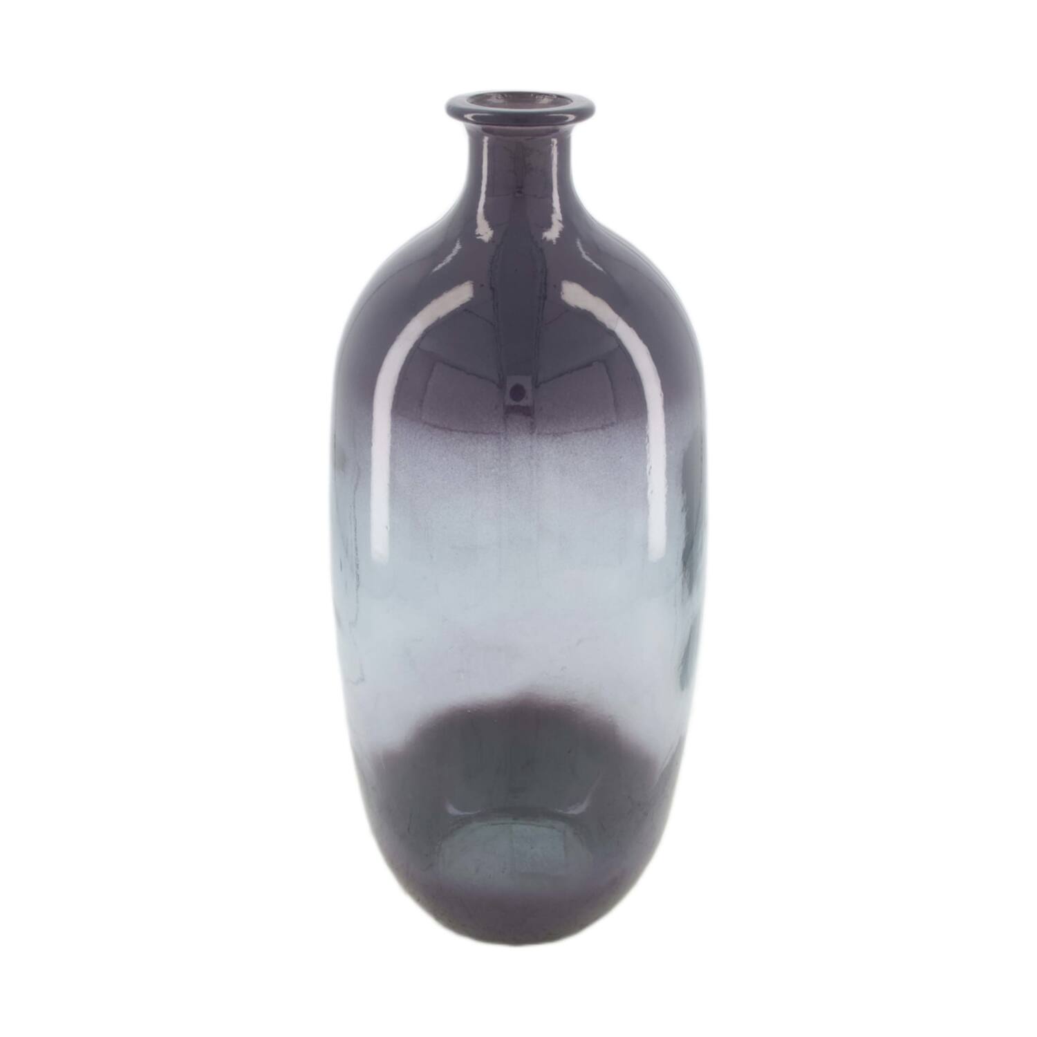 Bottle recycled glass 16x16x38cm - Grey