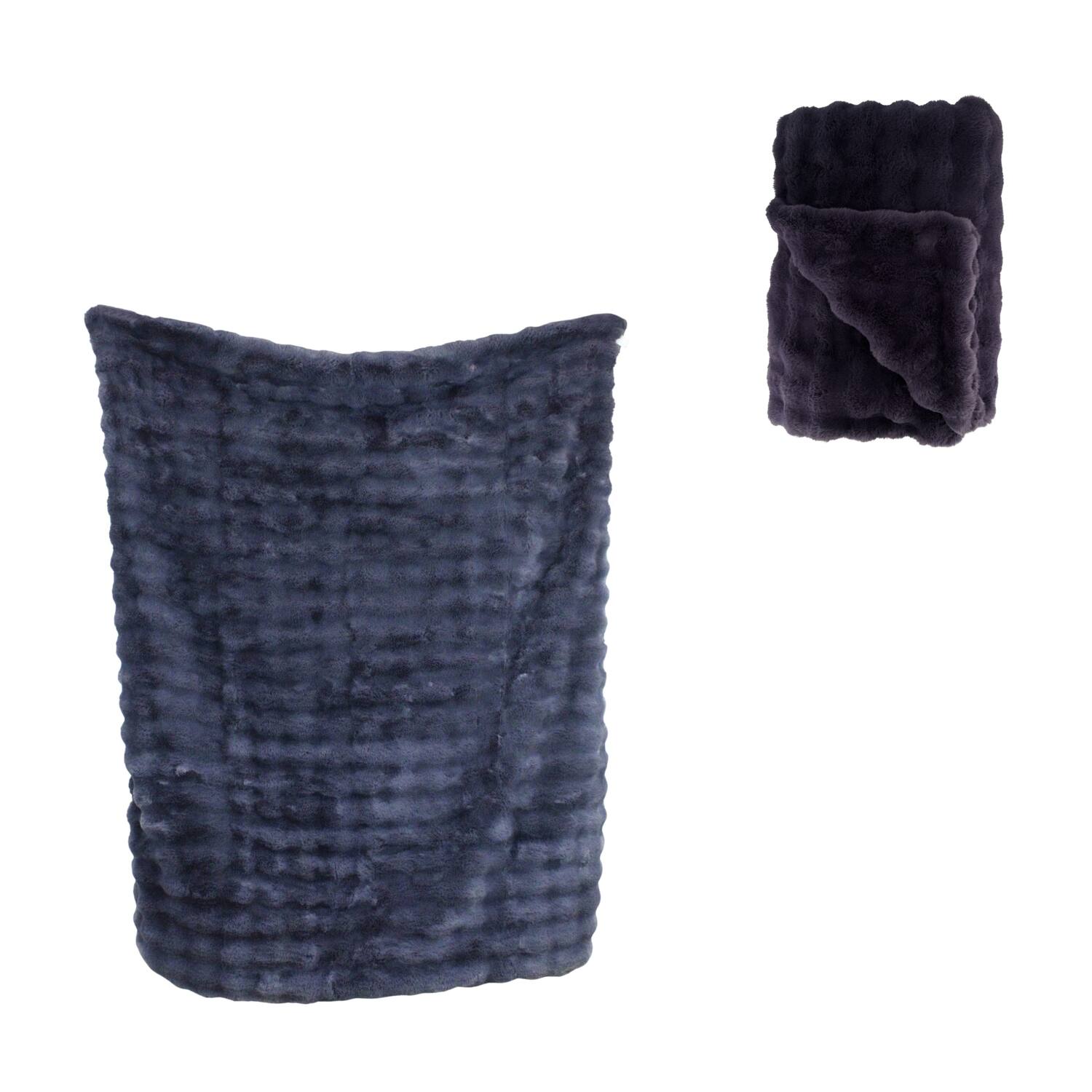 Plaid polyester 170x130x2cm - Blue