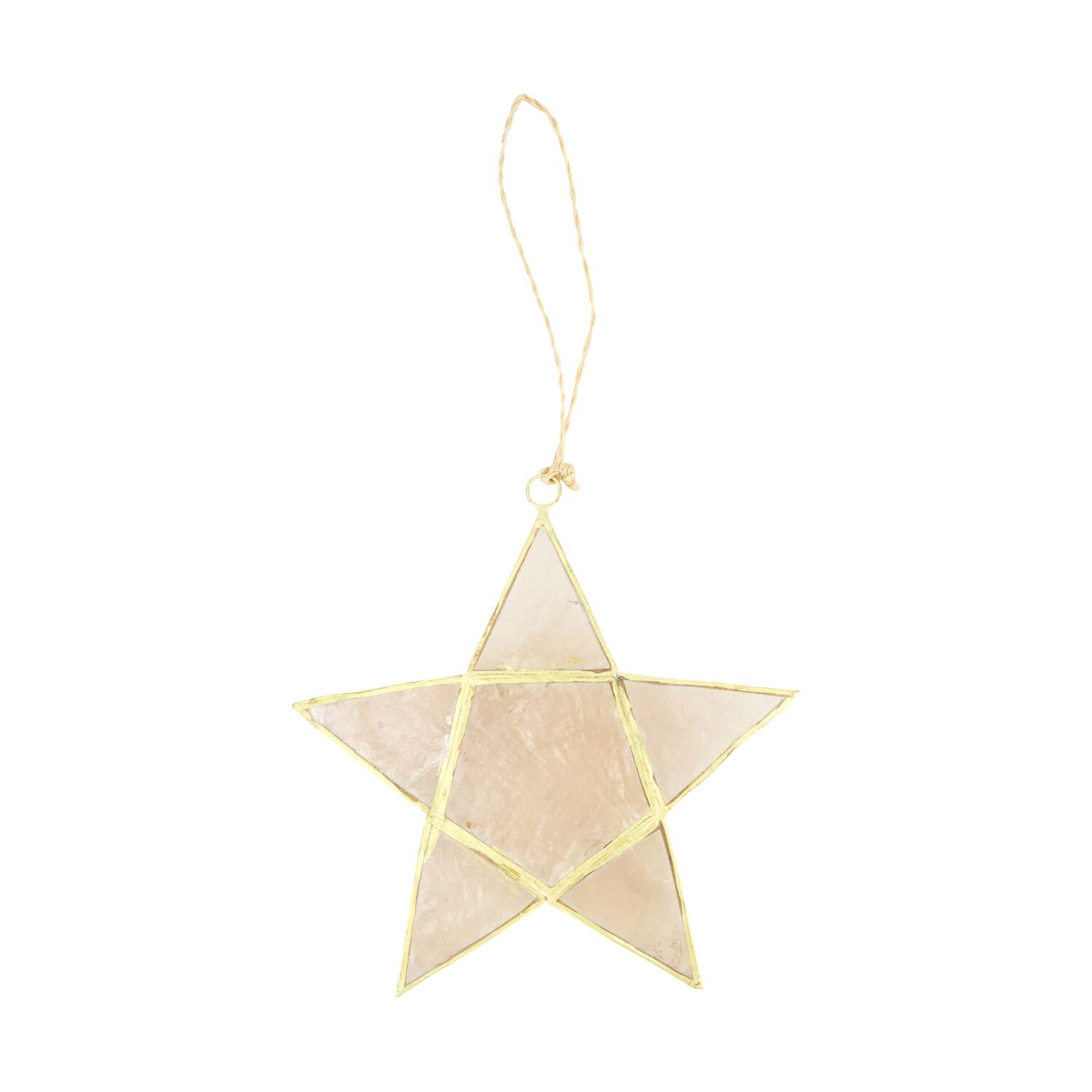 Hanger star capiz 11.5x0.5x12cm