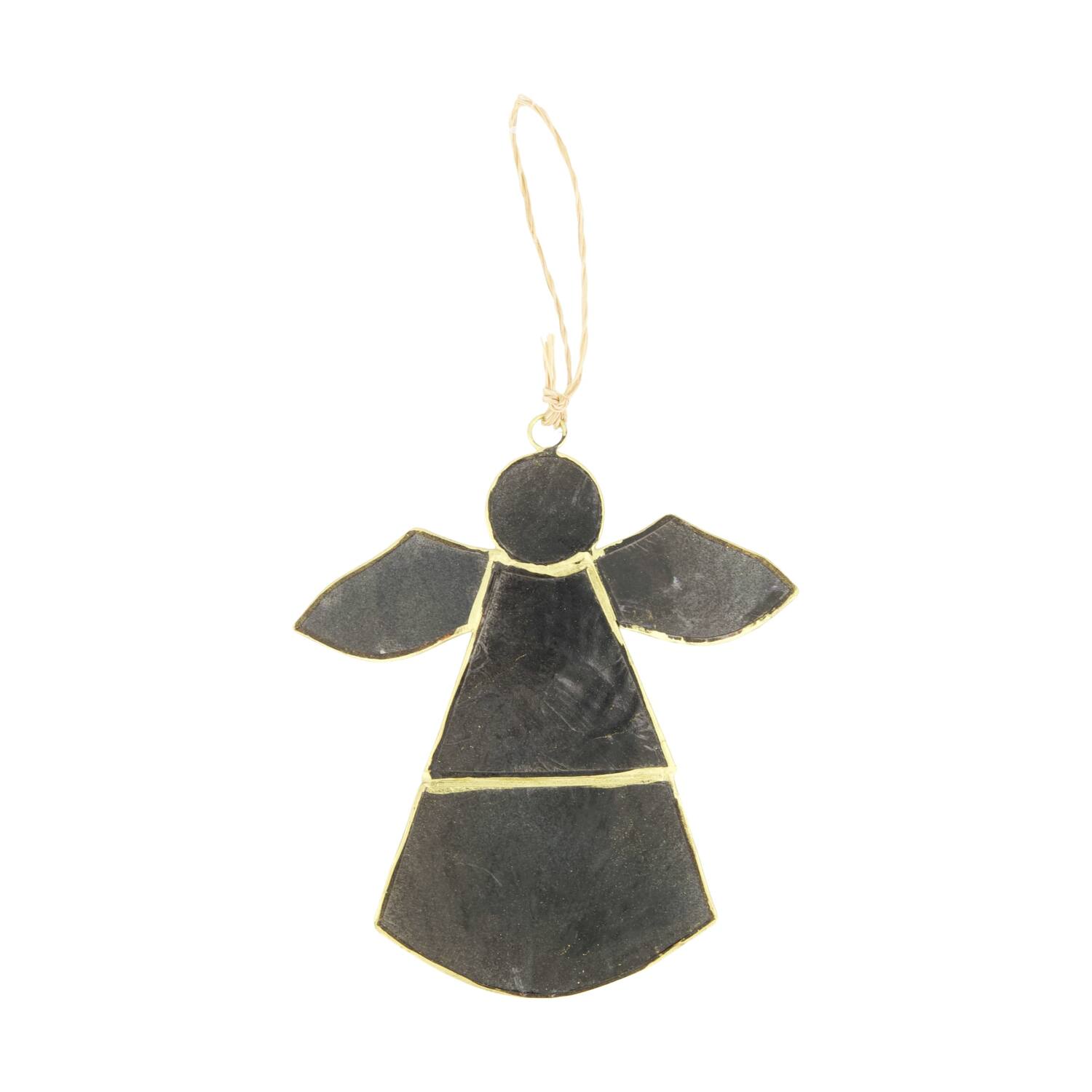 Hanger angel capiz 10x2.5x12.5cm - Black