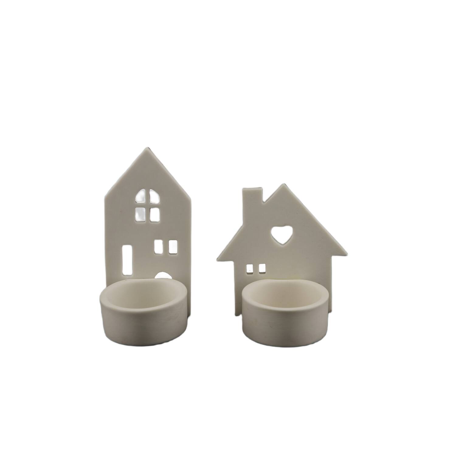 Tealight holder house porcelain 8.6x5.5x9cm A/2