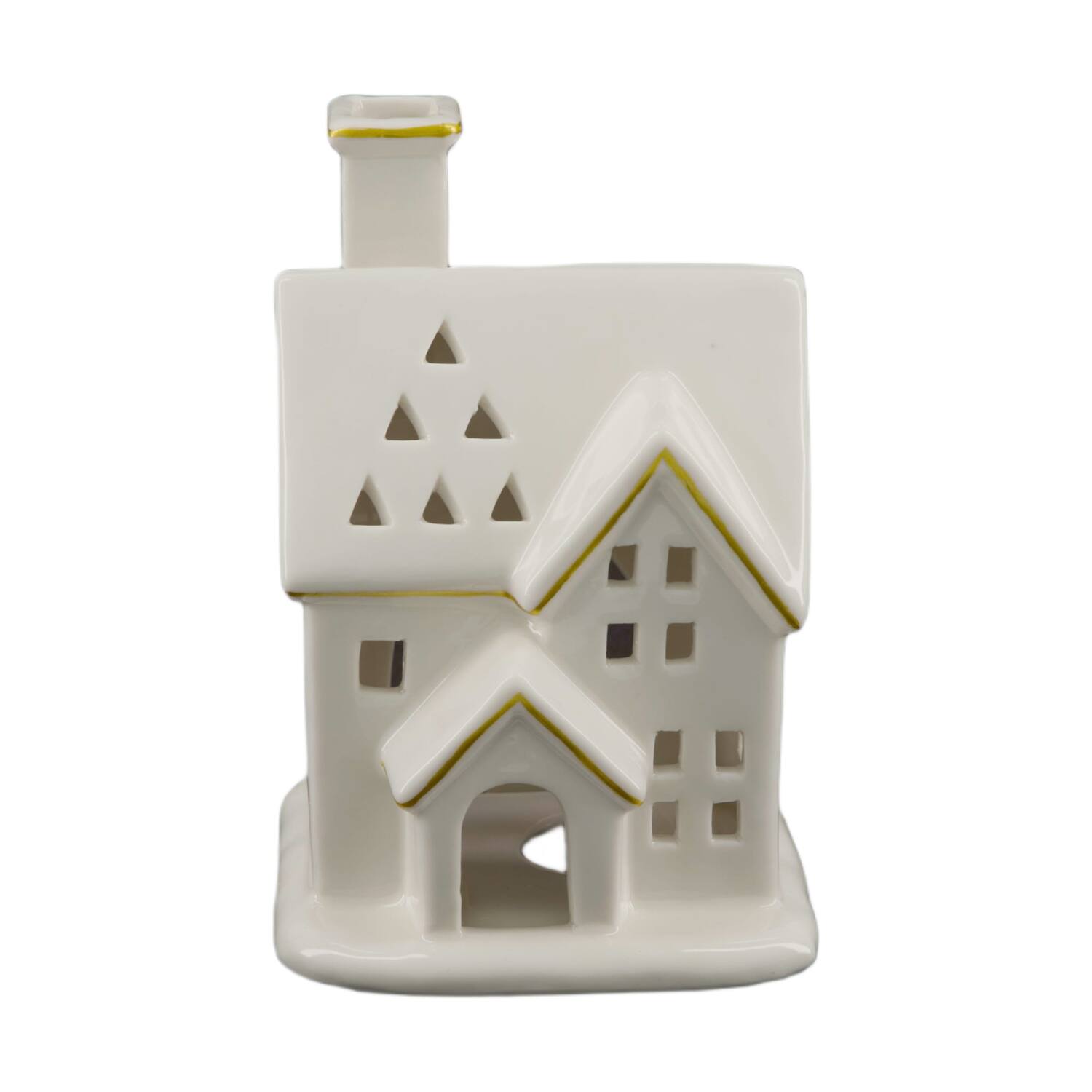 Tealight holder house porcelain 10x9.5x14.5cm