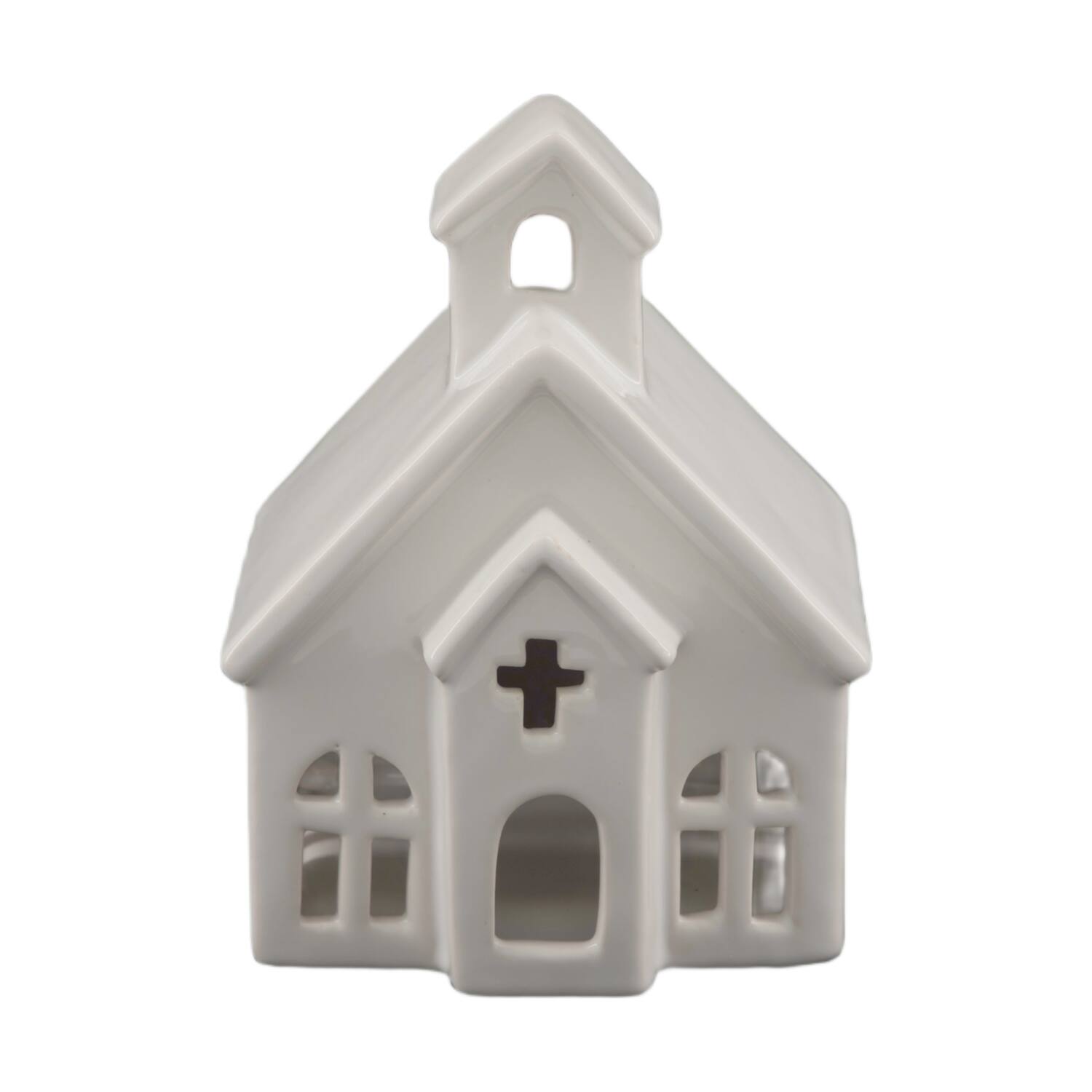 Tealight holder house porcelain 10.8x9x14.8cm