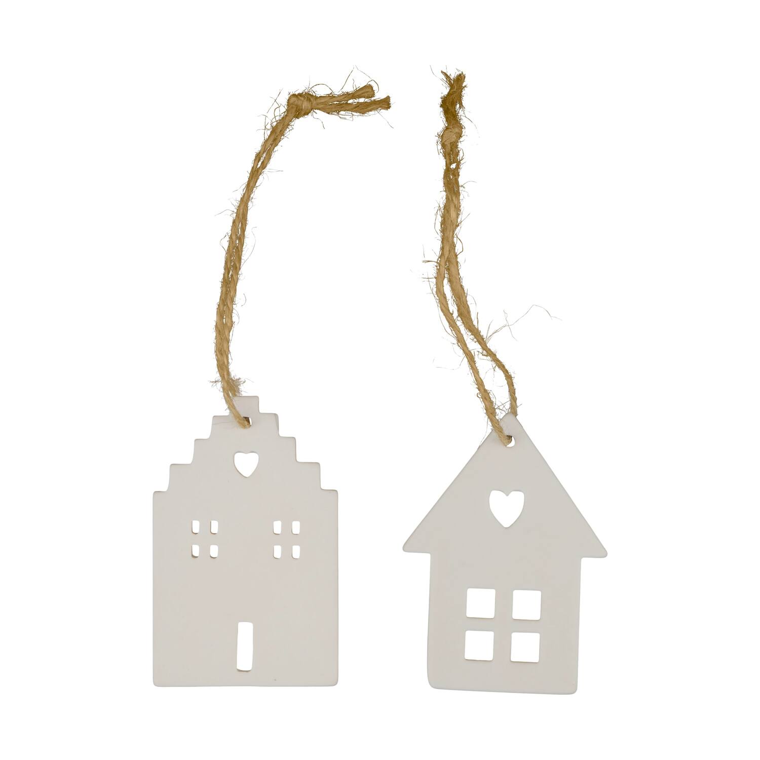 Hanger house porcelain 5.7x0.3x7.7cm  - White