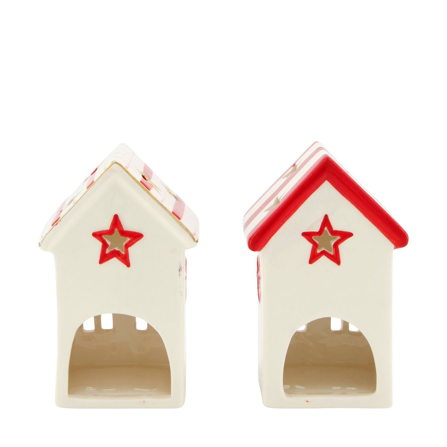 Tealight holder house porcelain 7.7x7x12cm A/2