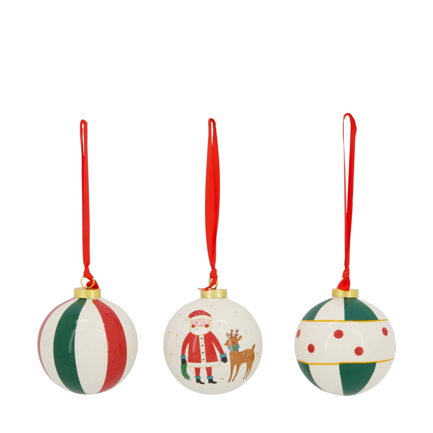 Bauble porcelain 9x9x10.5cm  - Multi