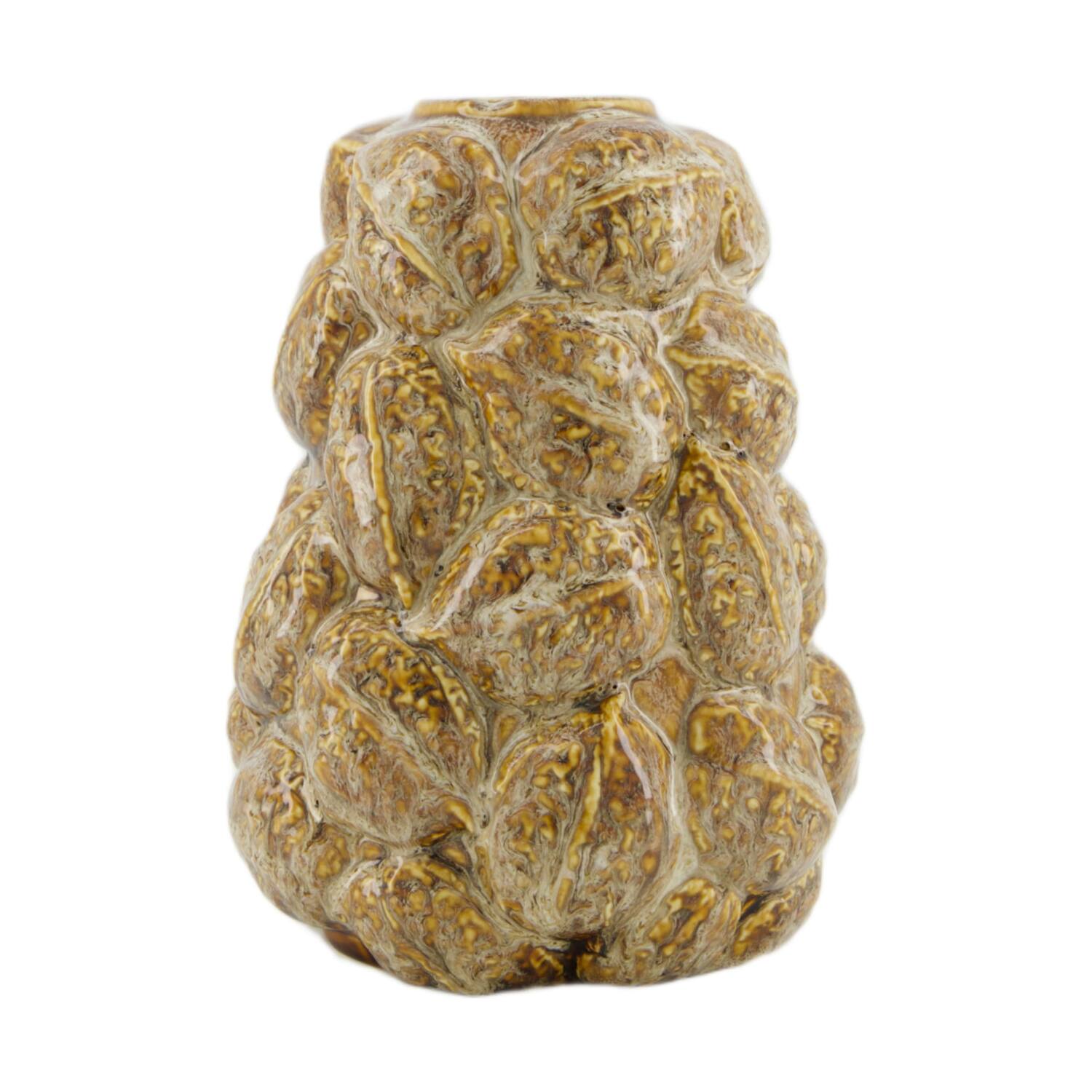 Vase porcelain 14.5x14.5x19.2cm - Brown