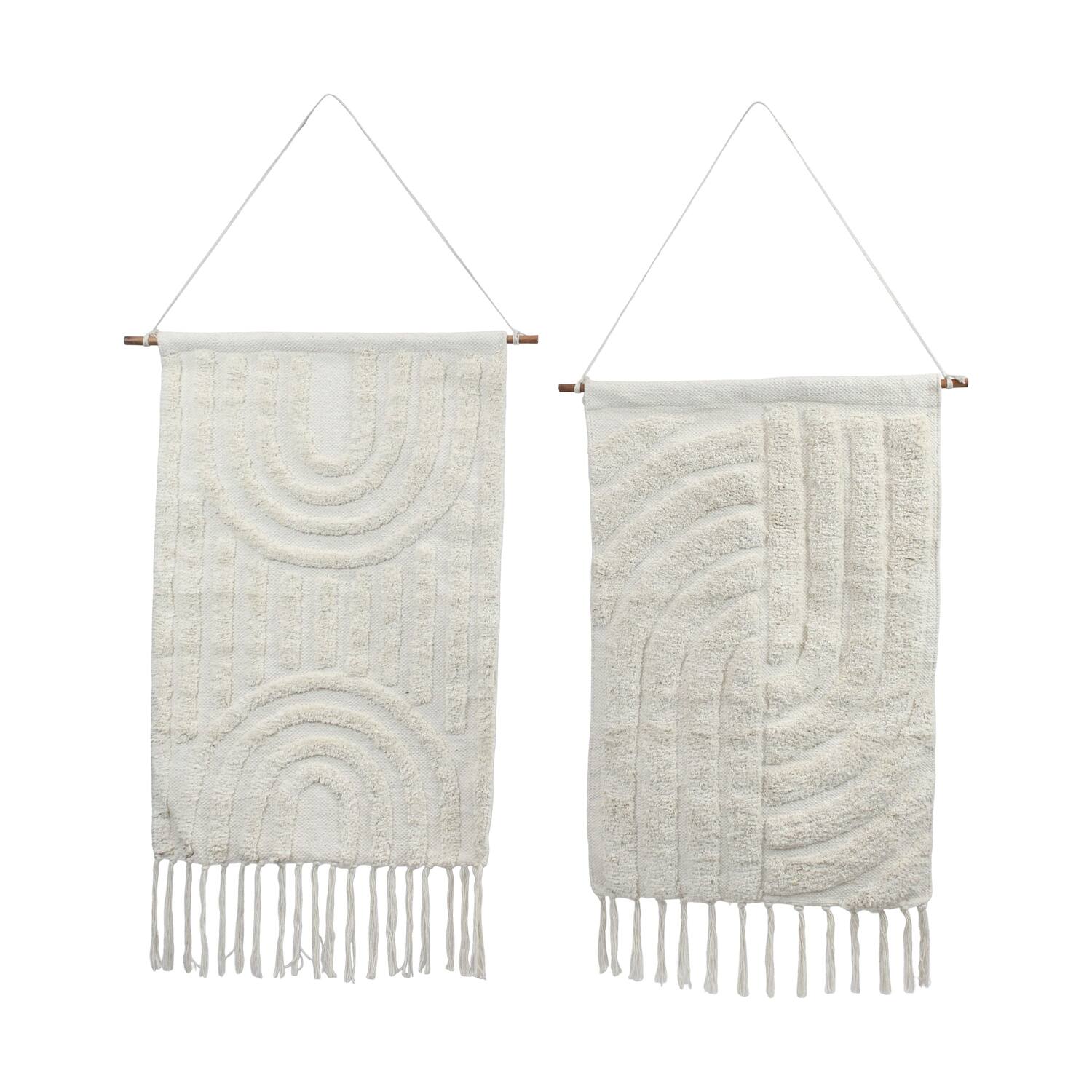 Wall art tufted cotton with hanger 58x78x2cm A/2