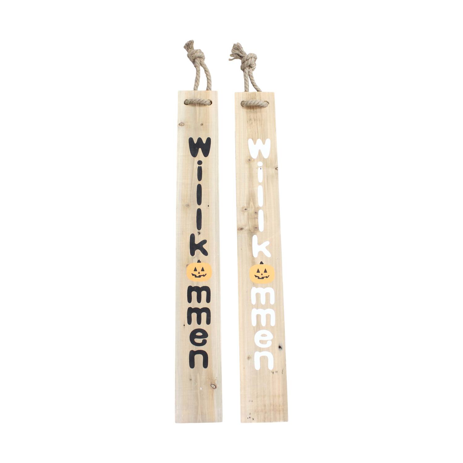 Sign Willkommen historic wood 78x10x1.5cm C/2