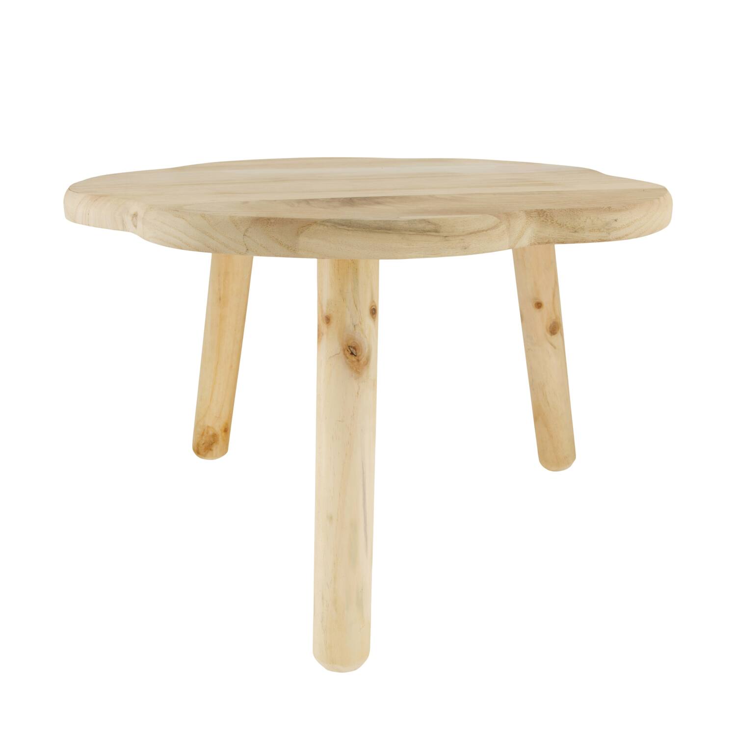 Side table paulownia wood 58x58x38cm KD - Natural