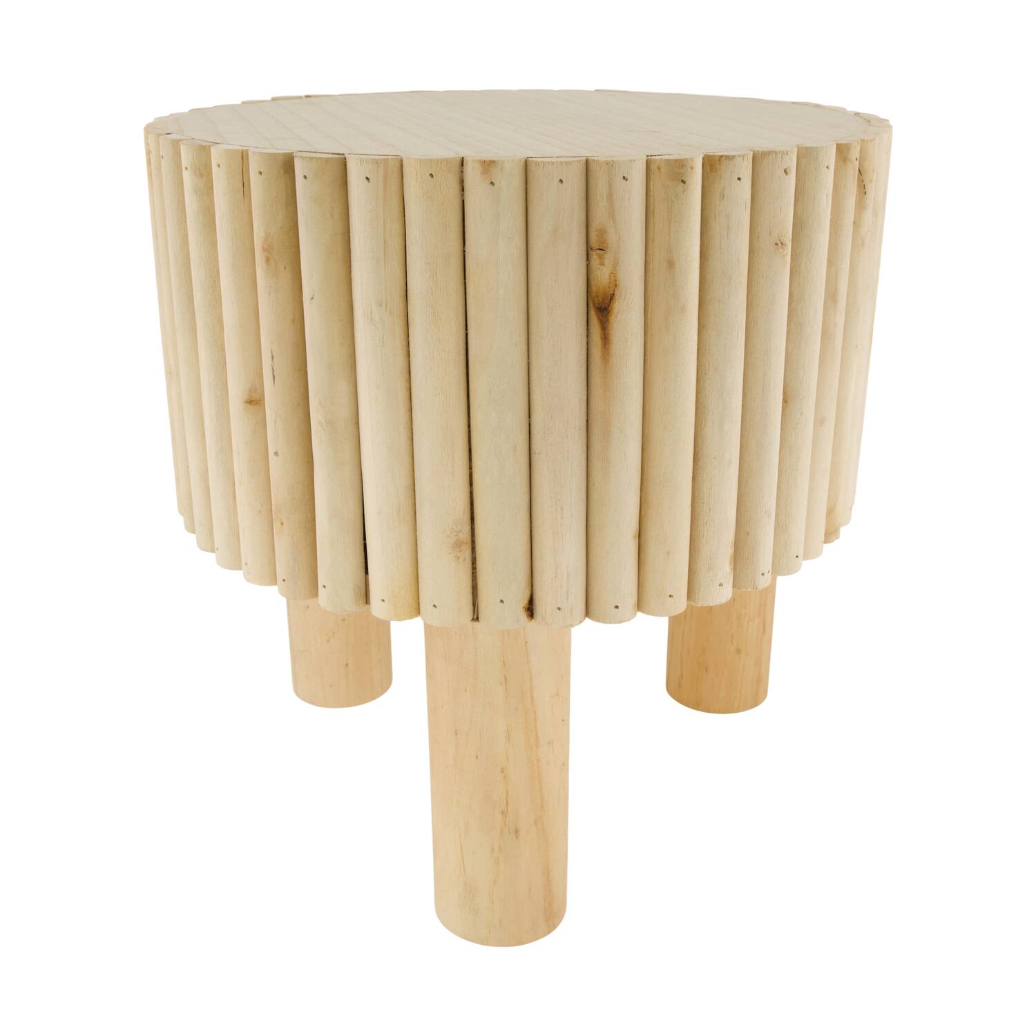 Side table paulownia wood 38x38x38cm