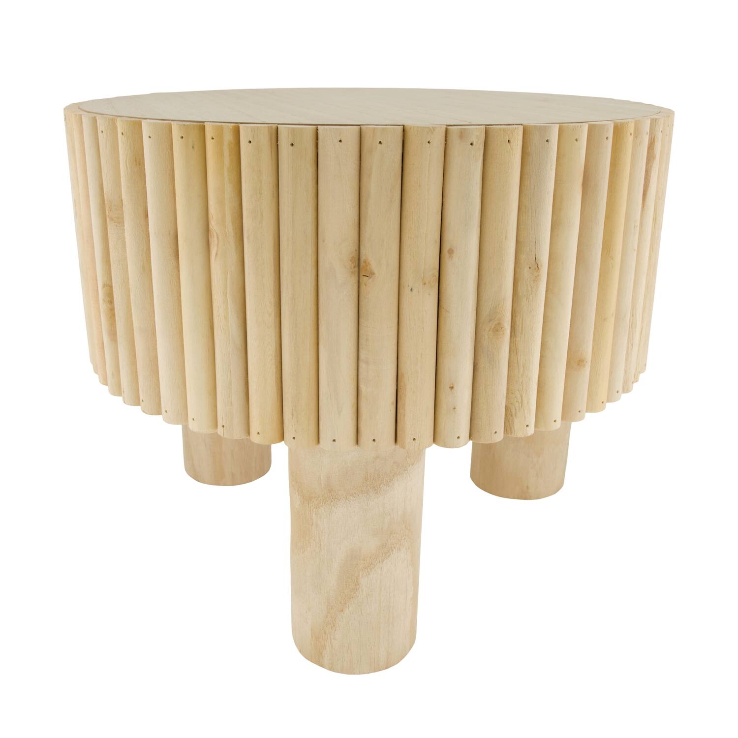 Side table paulownia wood 48x48x38cm