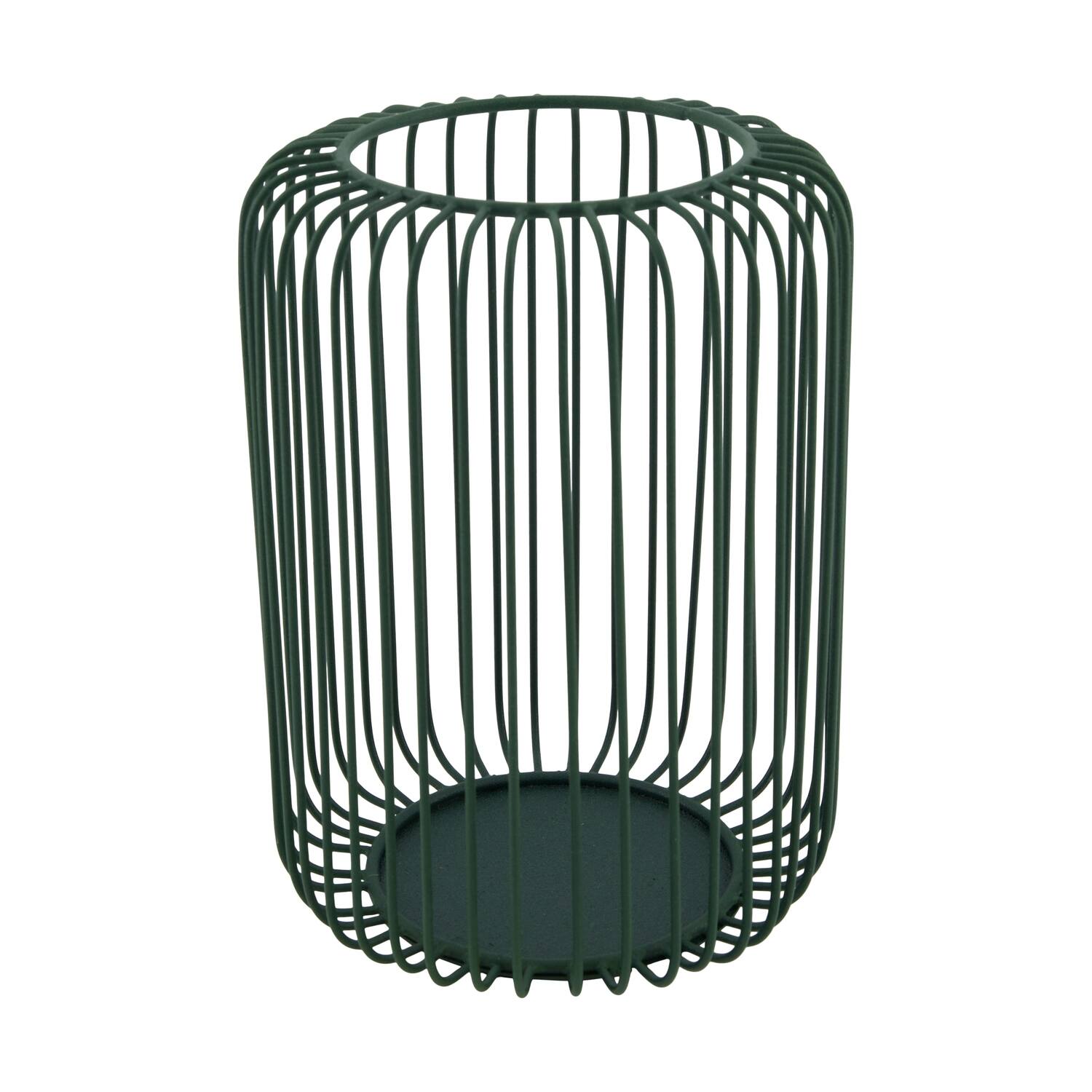 Lantern metal 16.5x16.5x23cm - Green