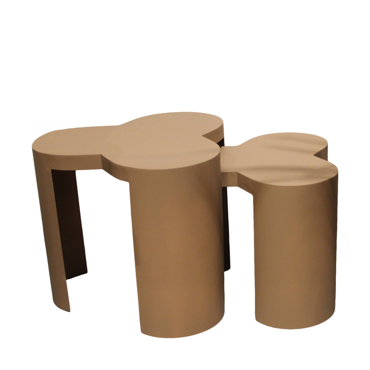 Table metal 42x42x35cm  - Brown
