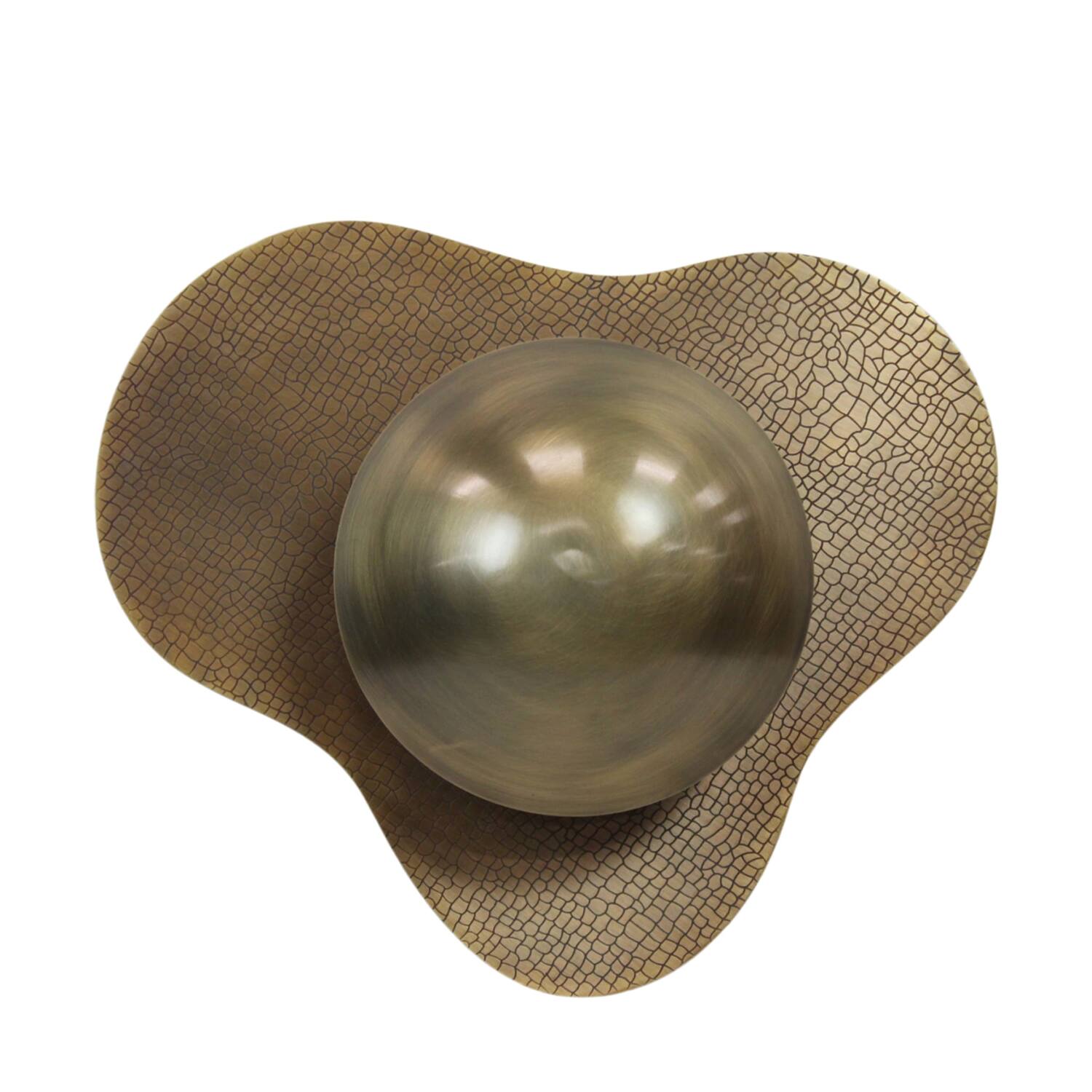 Wall light with etching aluminium 47x39x18cm