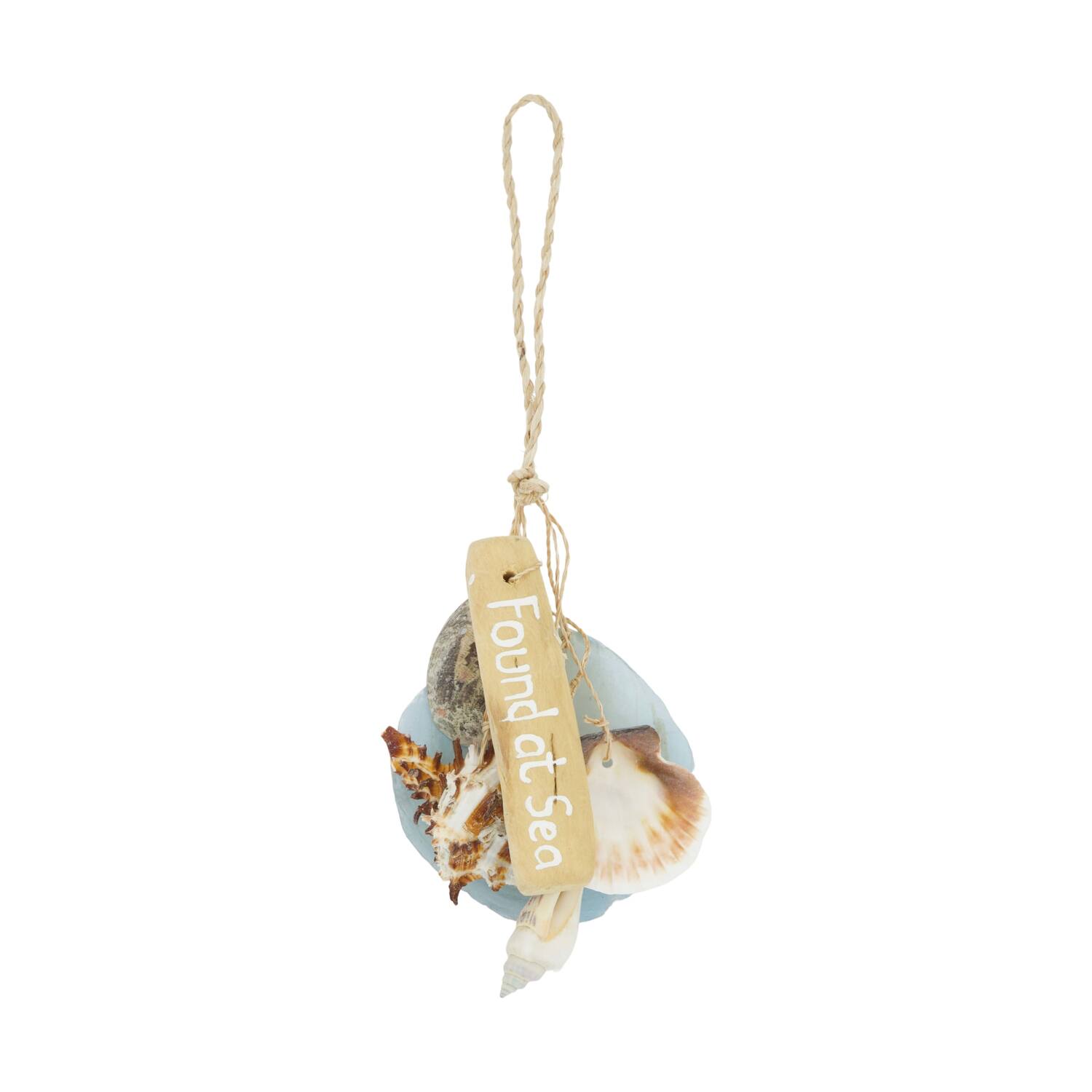 Hanger driftwood with capiz 18x5x18cm