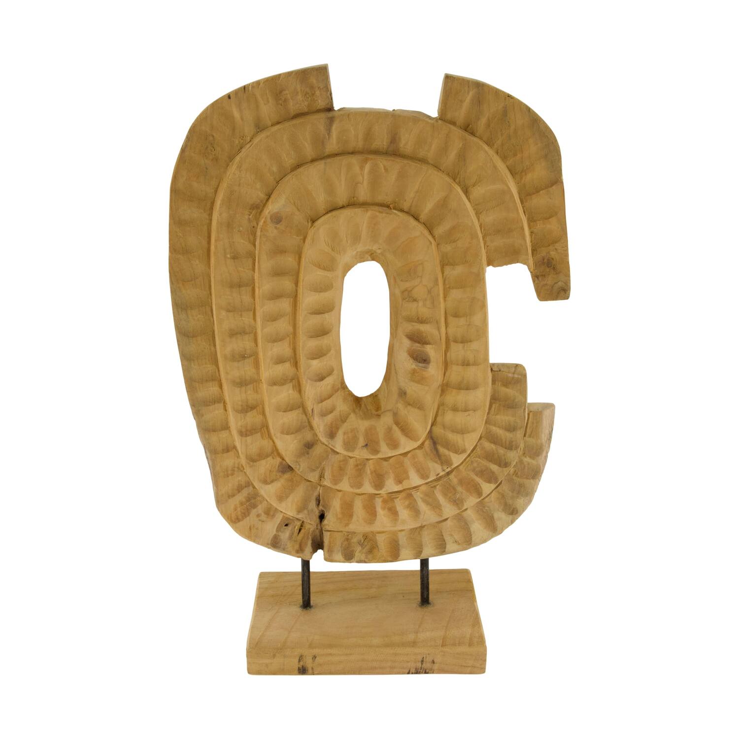 Statue teak wood 28x12x48cm - Natural