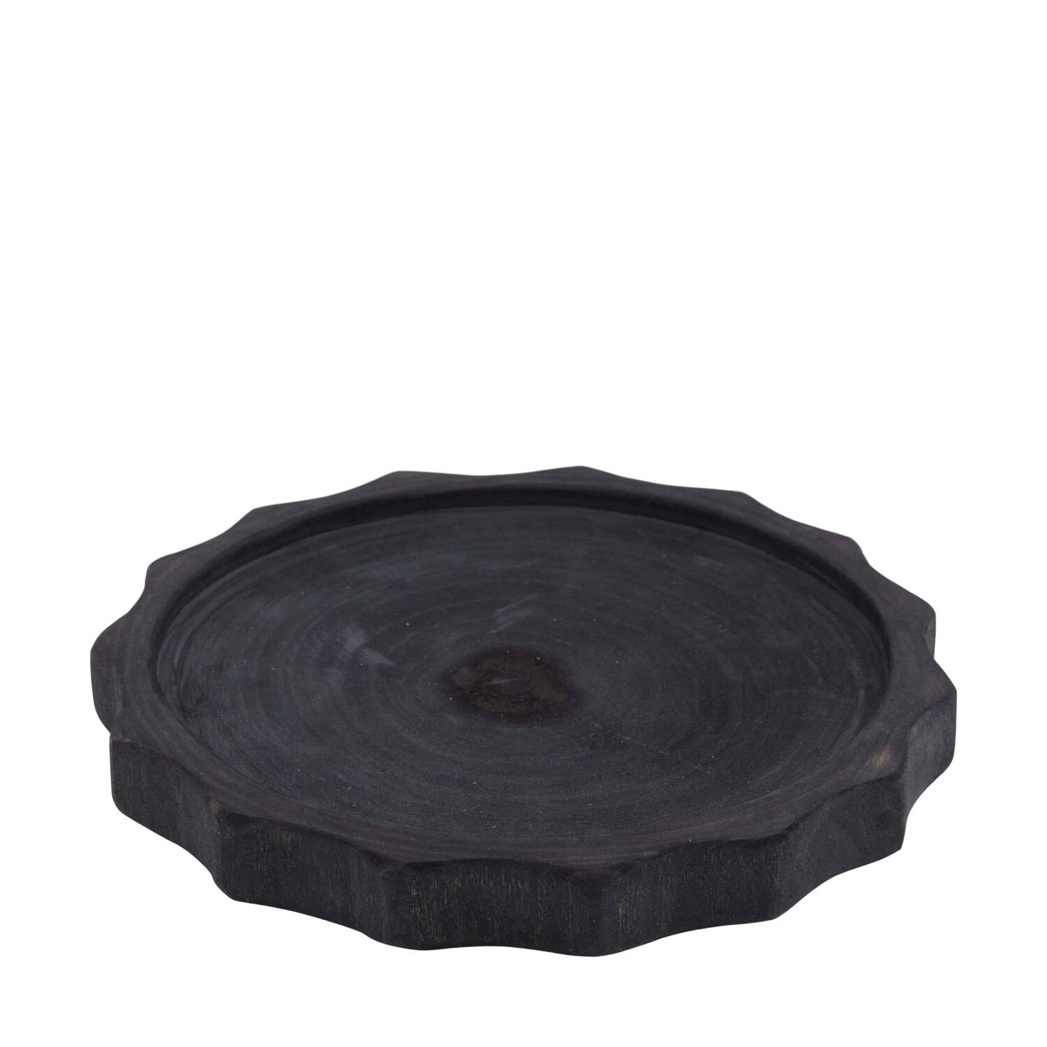 Tray round paulownia wood 28x28x3cm