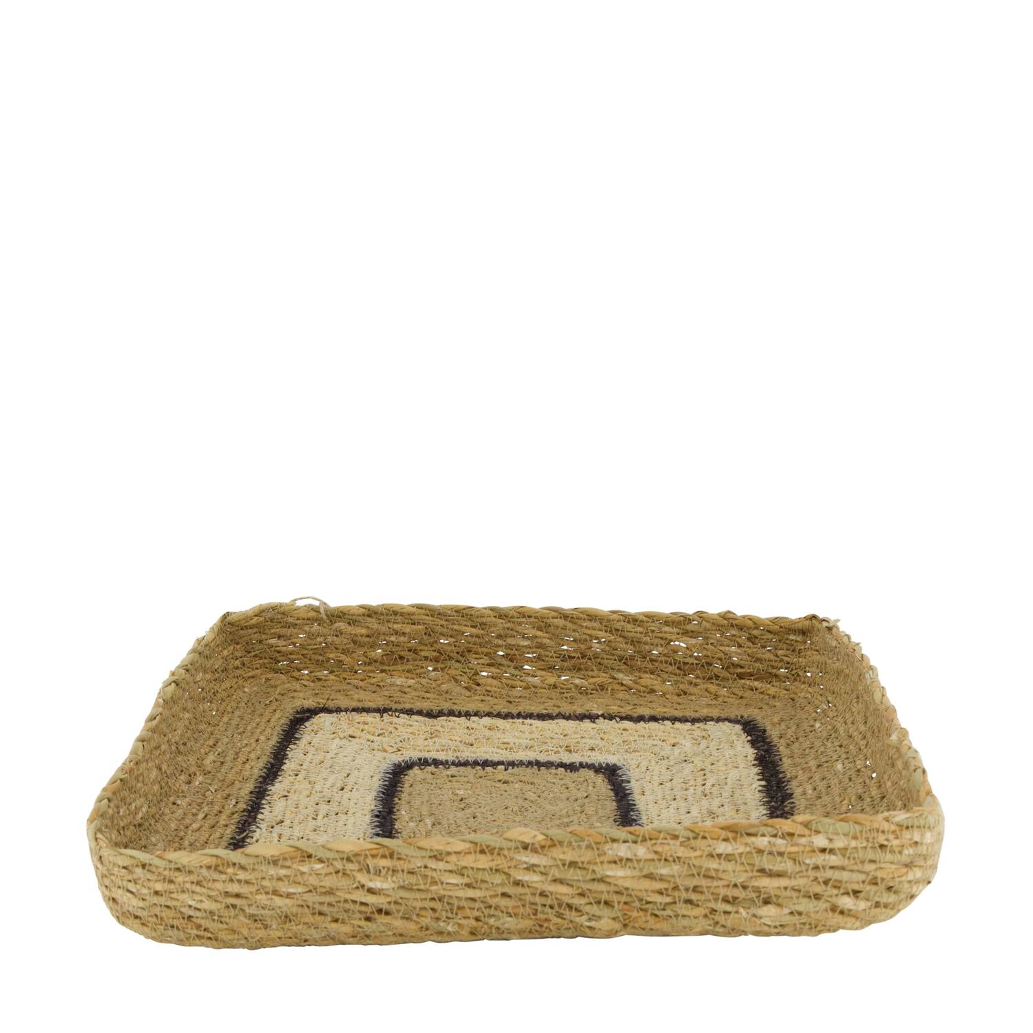 Tray square seagrass 28x28x4cm - Natural