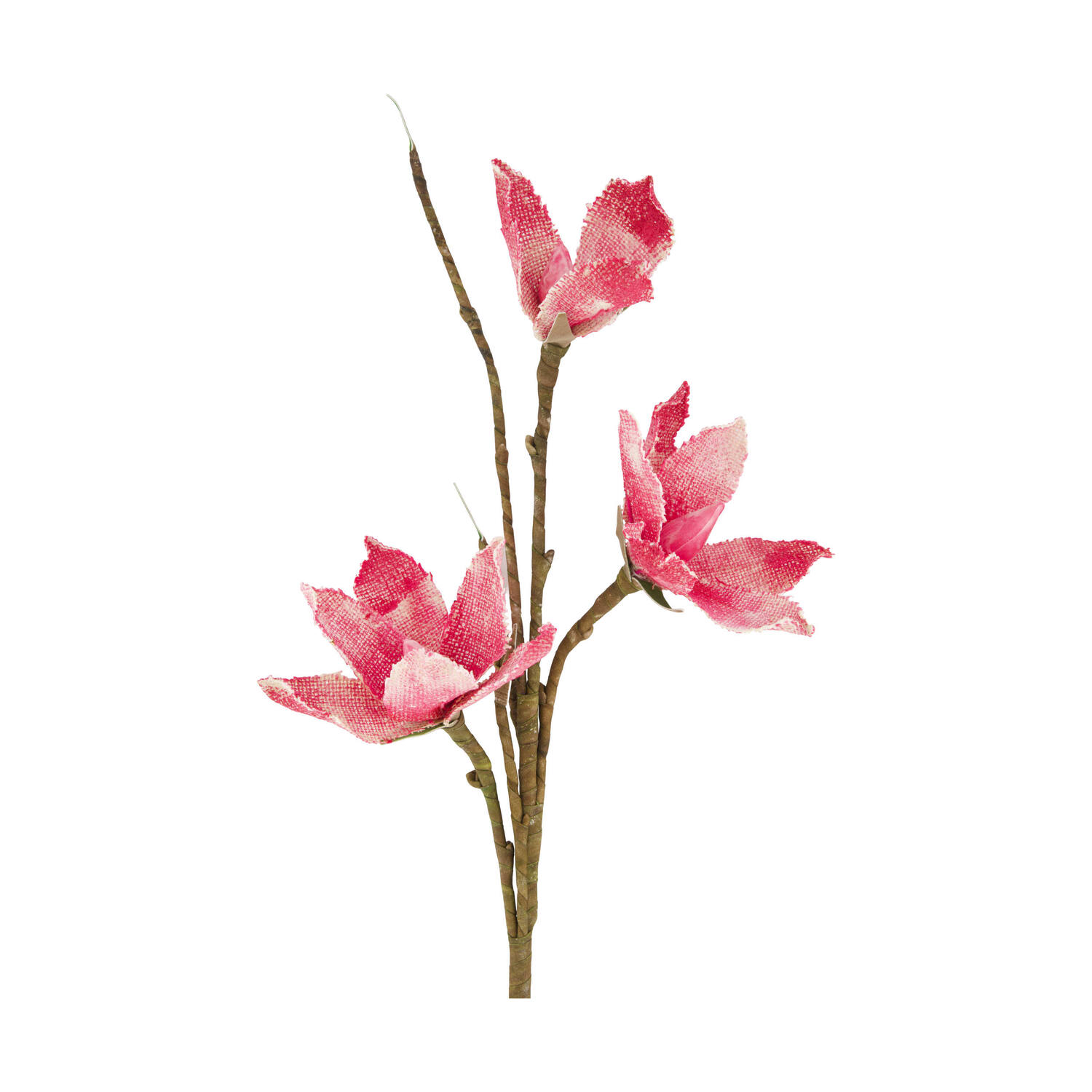 Flower magnolia jute 77x30x10cm - Pink