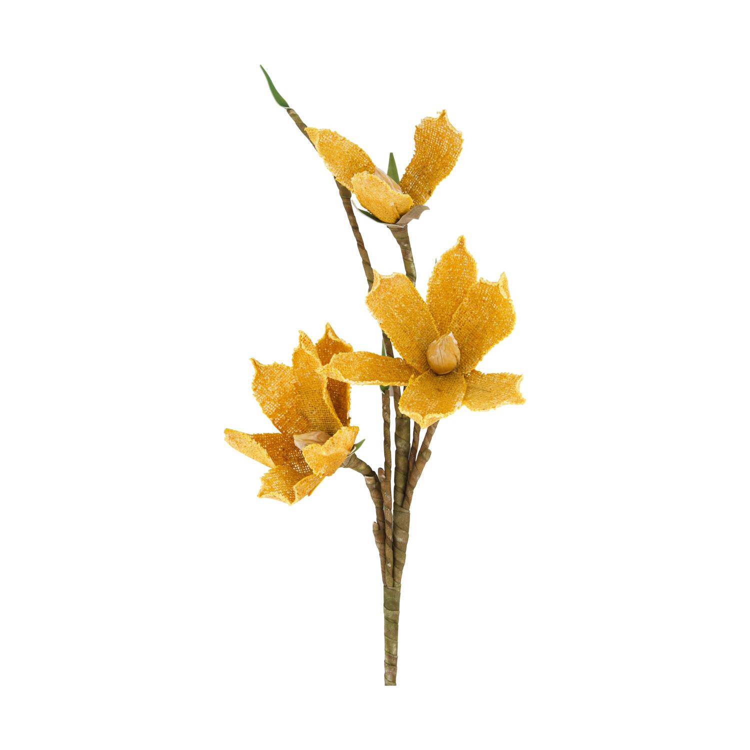 Flower magnolia jute 77x30x10cm
