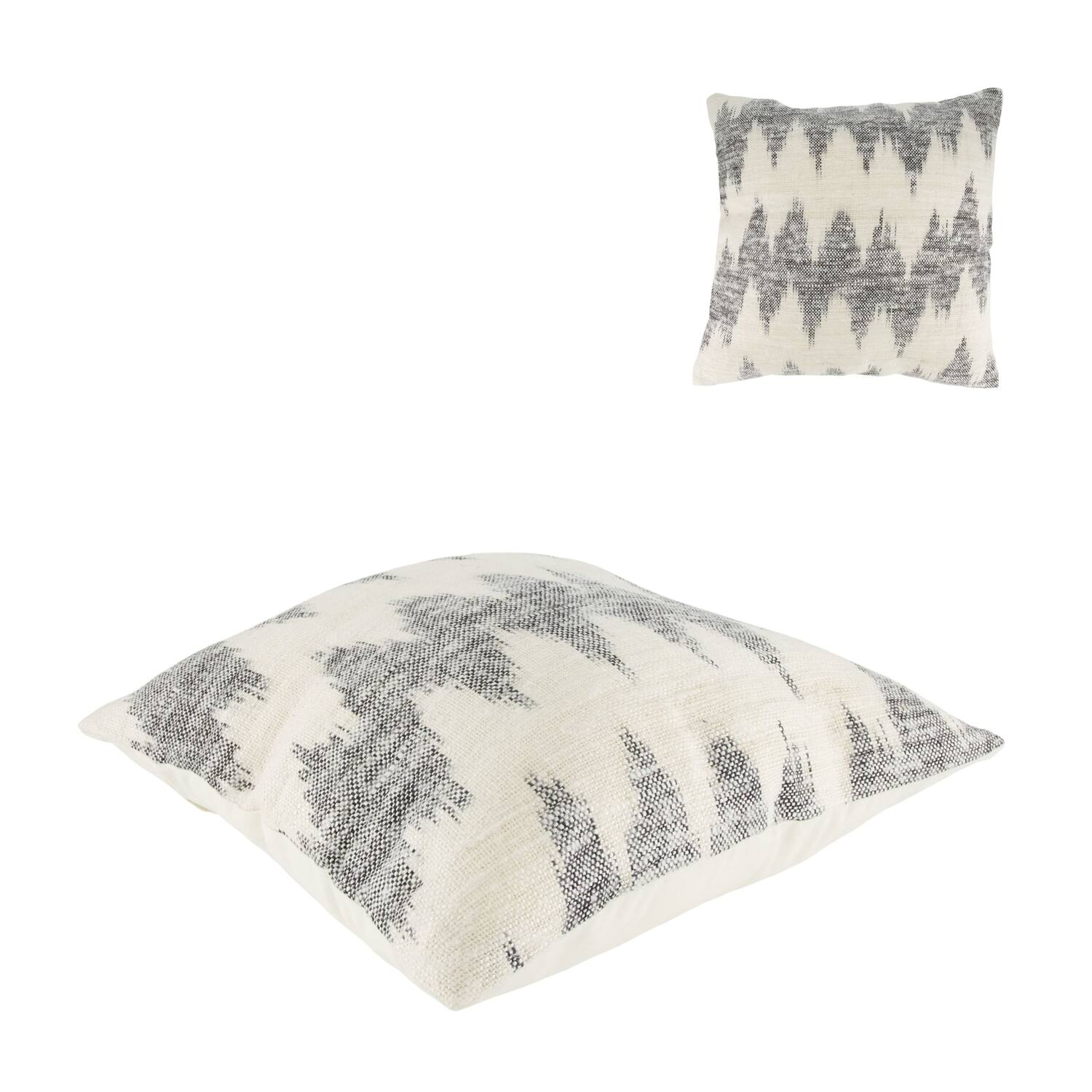 Cushion zigzag recycled cotton 45x45x9cm