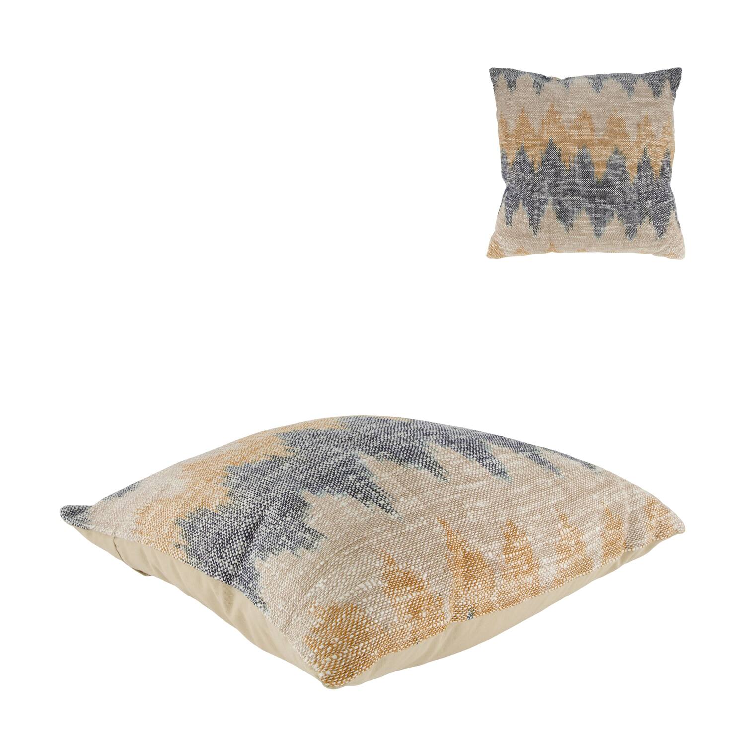 Cushion zigzag recycled cotton 45x45x9cm