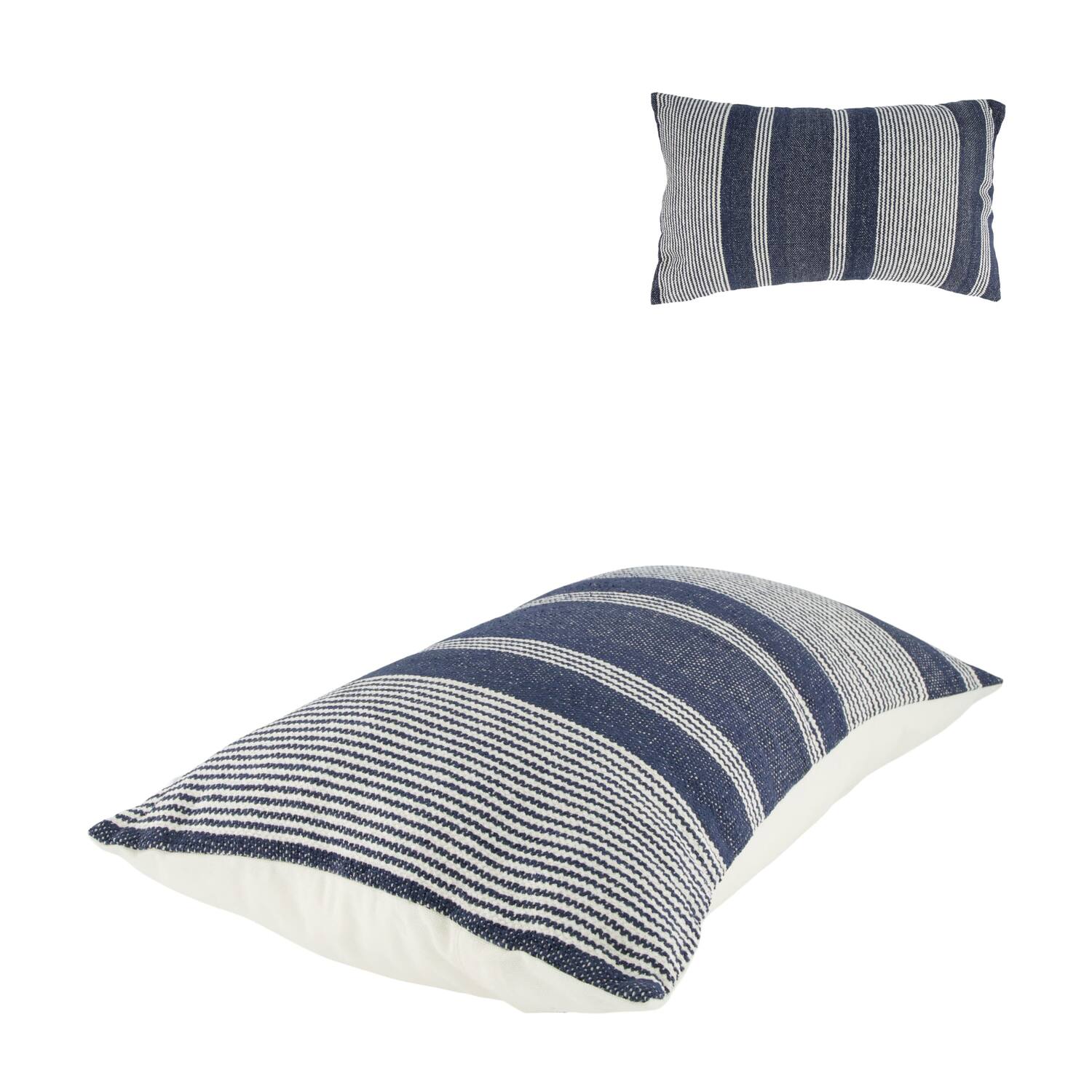 Cushion striped recycled cotton 30x50x9cm