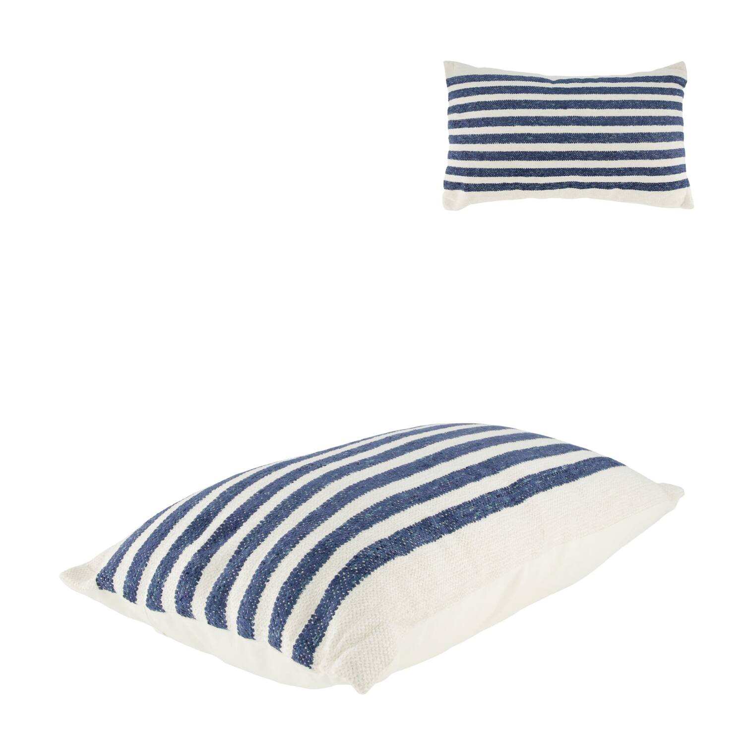 Cushion striped recycled cotton 30x50x9cm