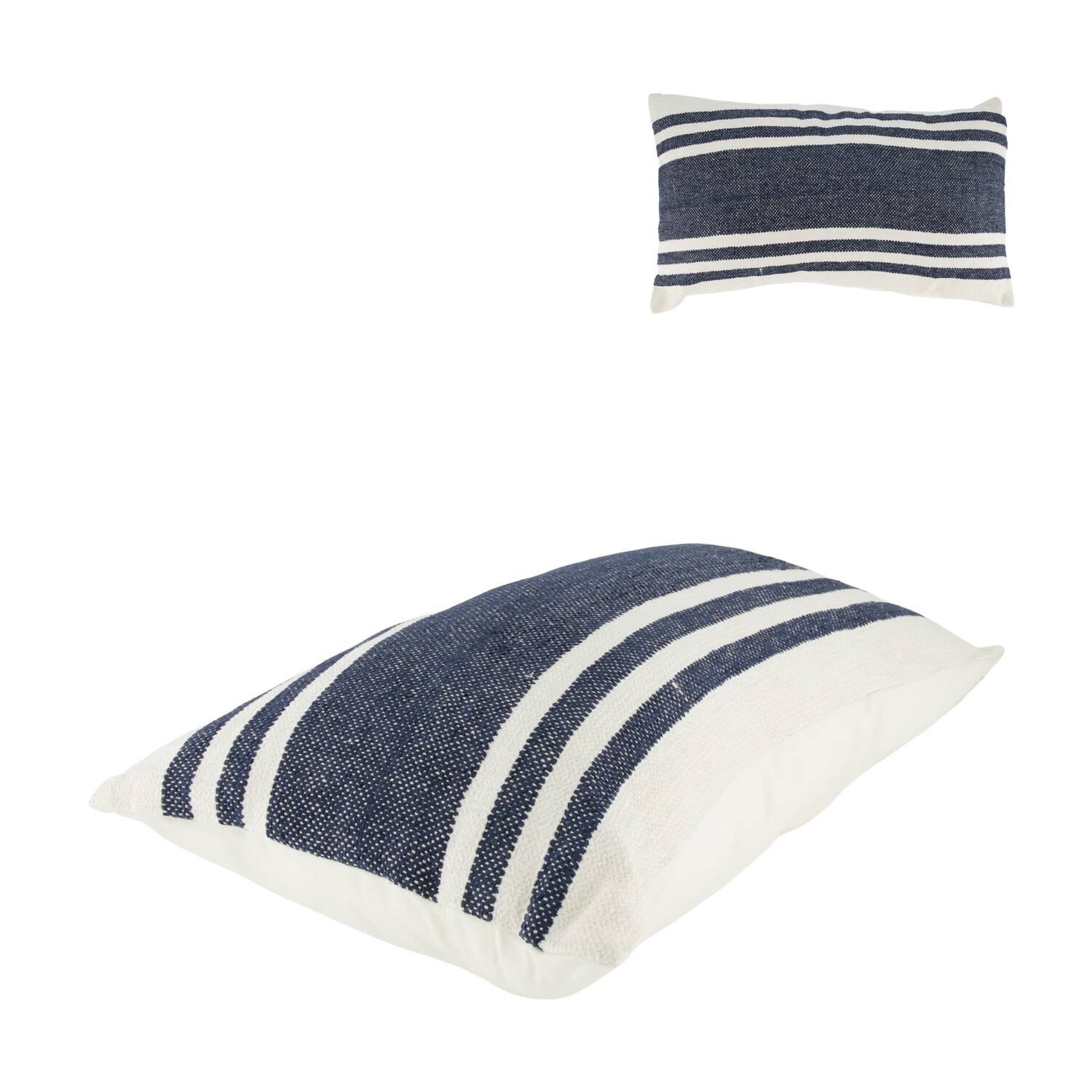 Cushion striped recycled cotton 30x50x9cm