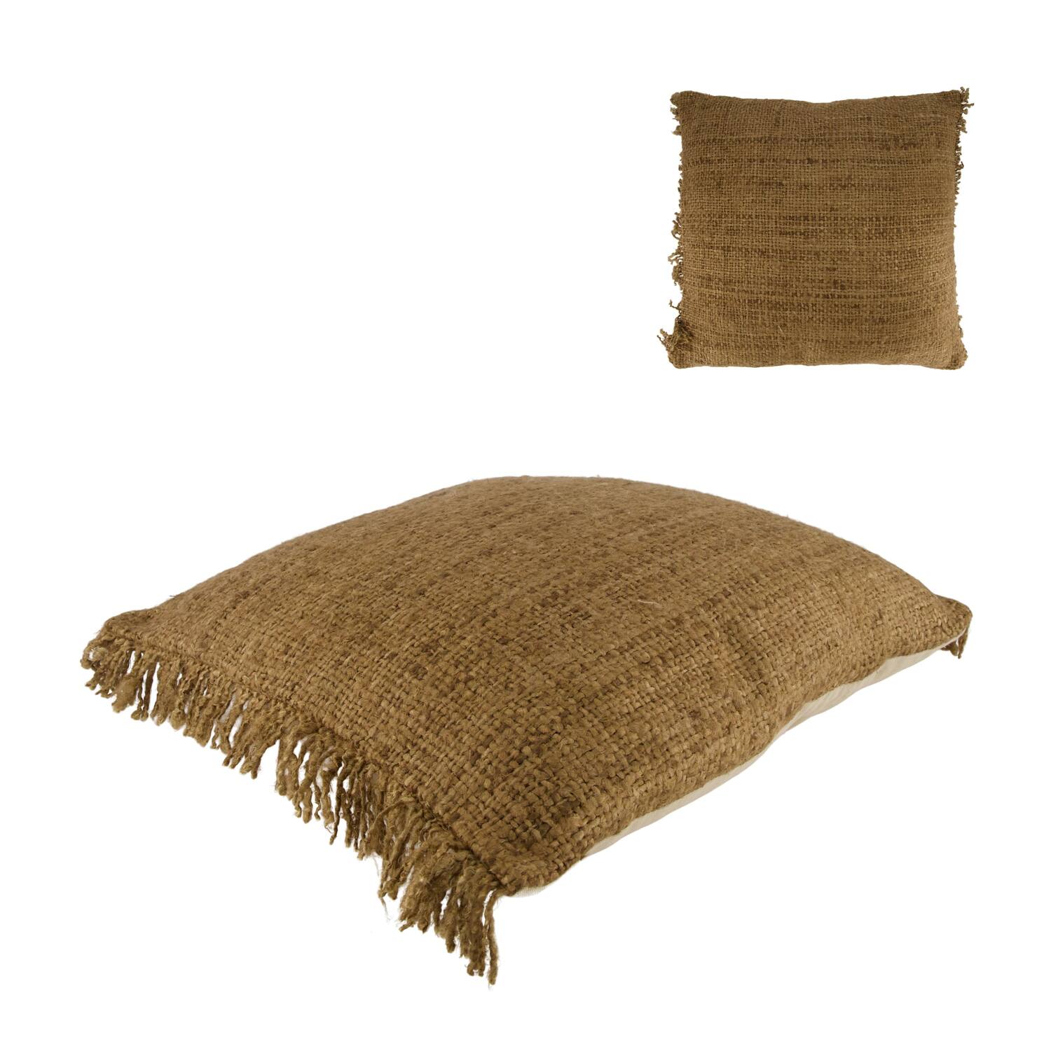 Cushion fringes recycled cotton 45x45x9cm