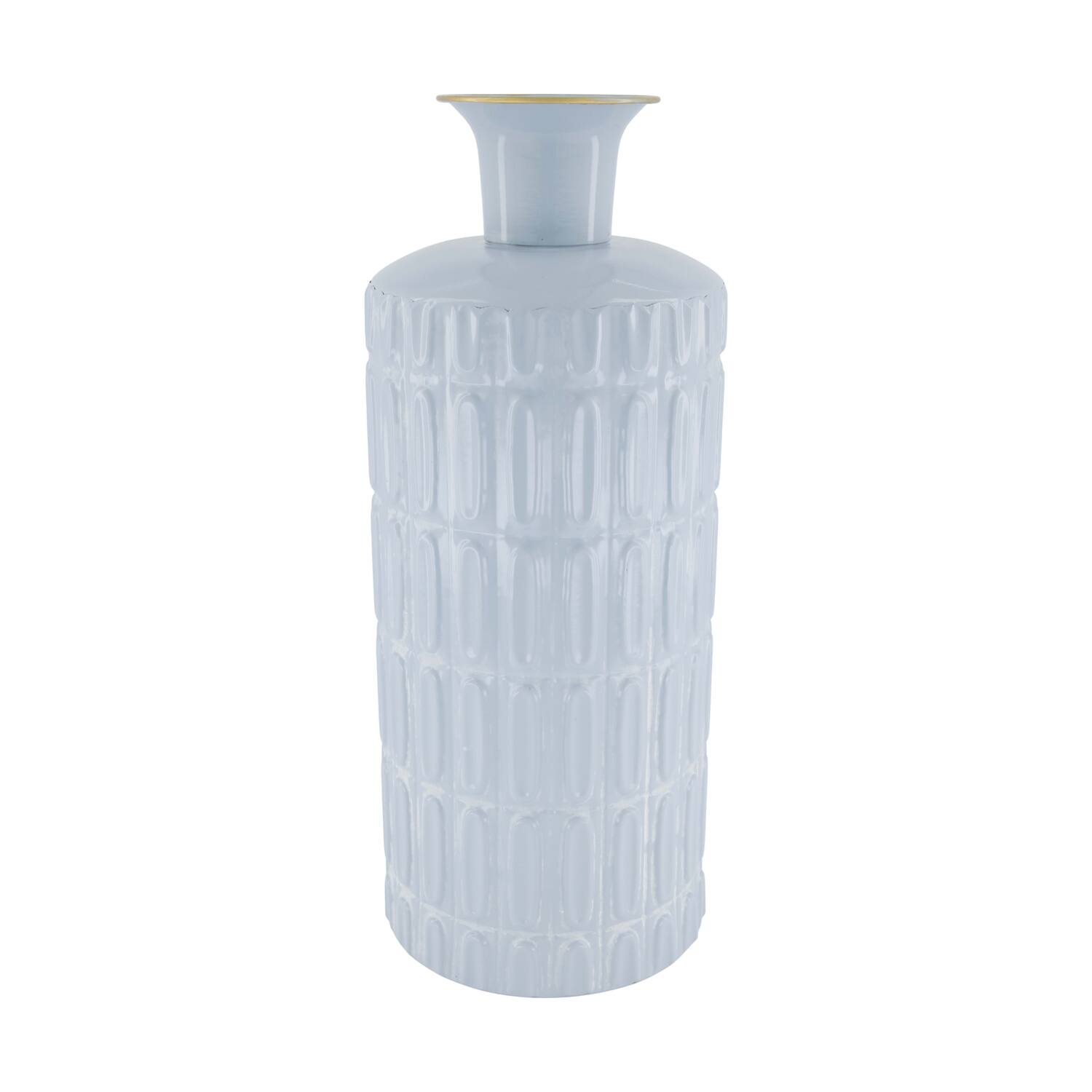Vase metal 15.7x15.7x39cm - Blue