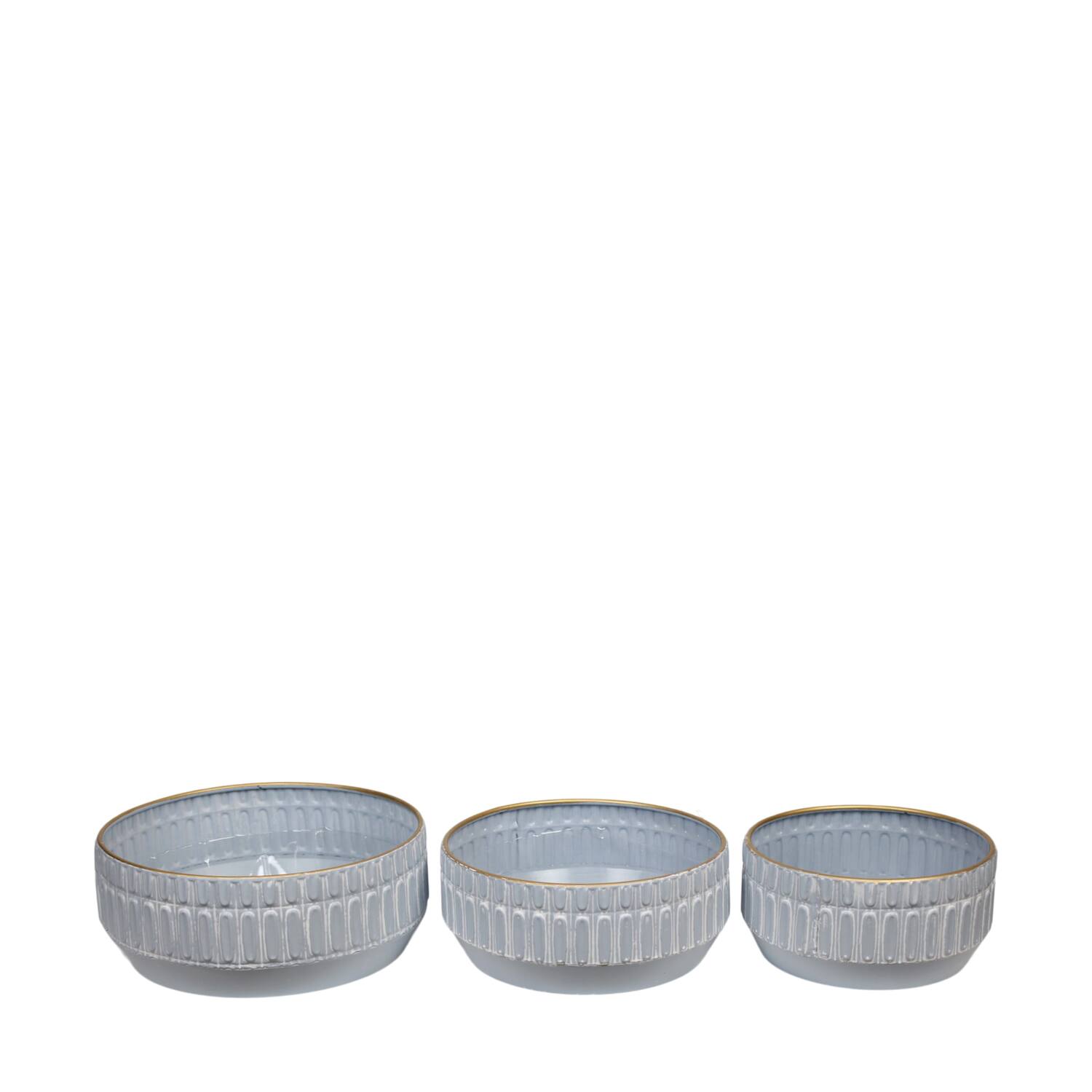 Planter metal with plastic 37x37x15cm  - Blue