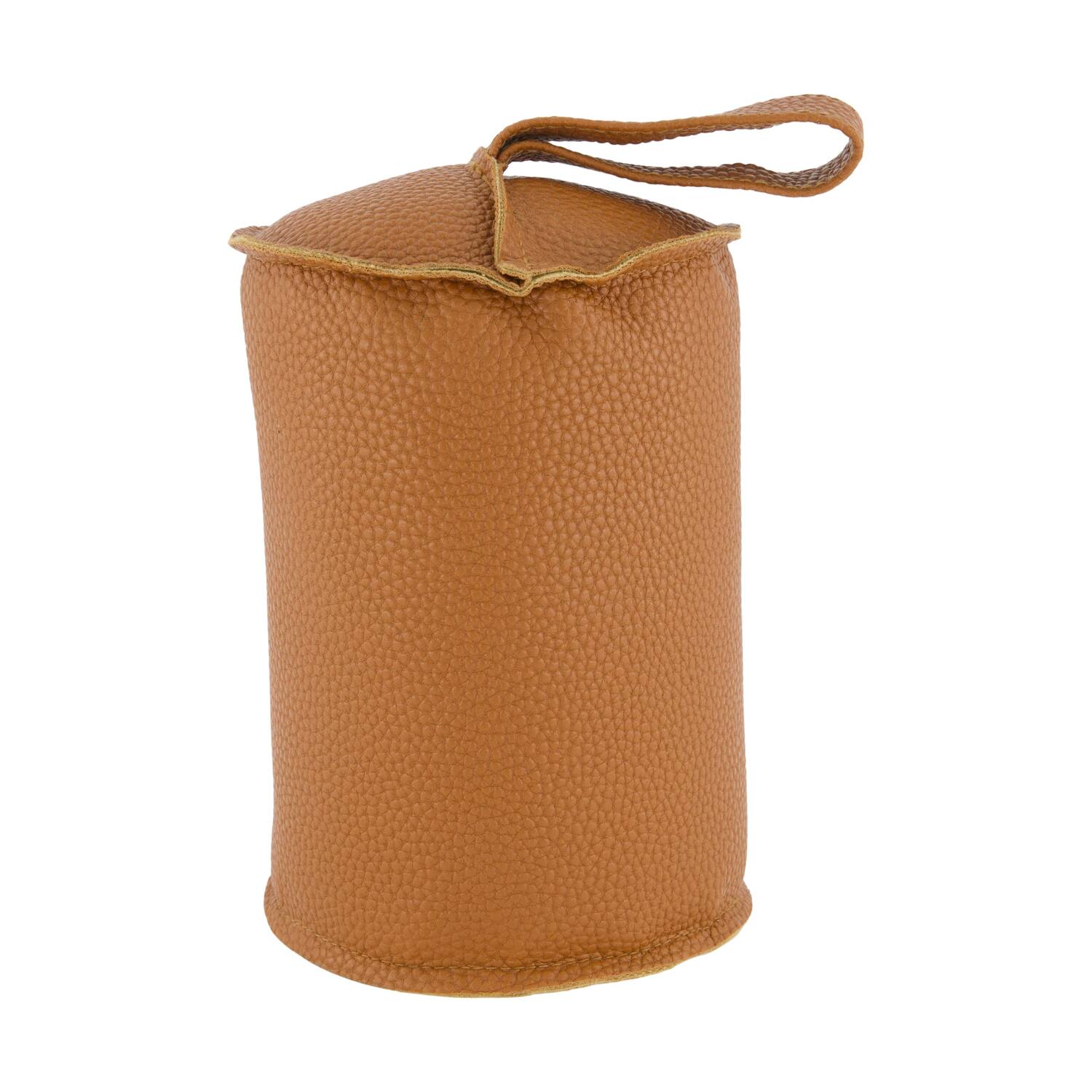 Door stopper cilinder PU leather 12x12x18cm
