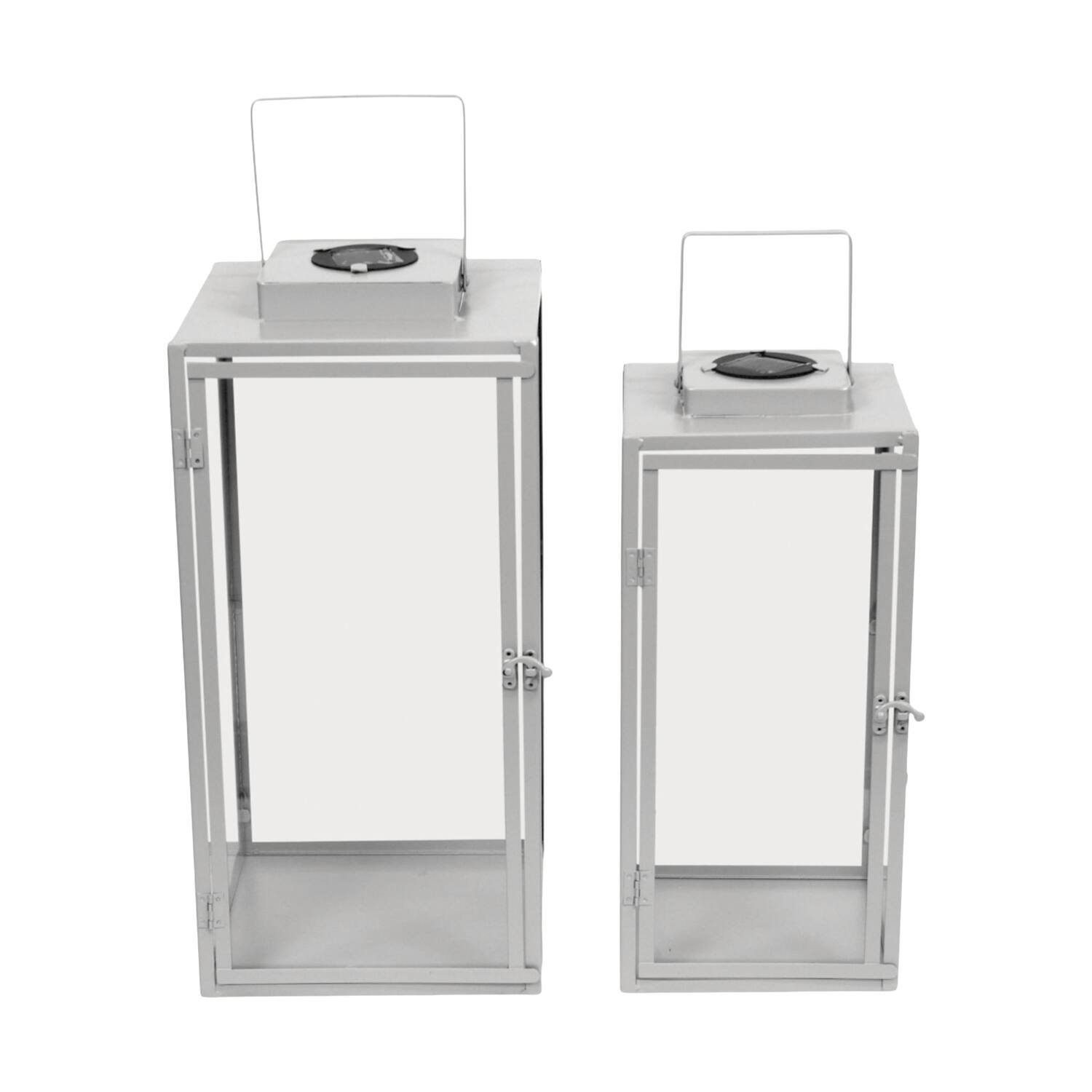 Lantern solar metal 22x22x46cm S/2