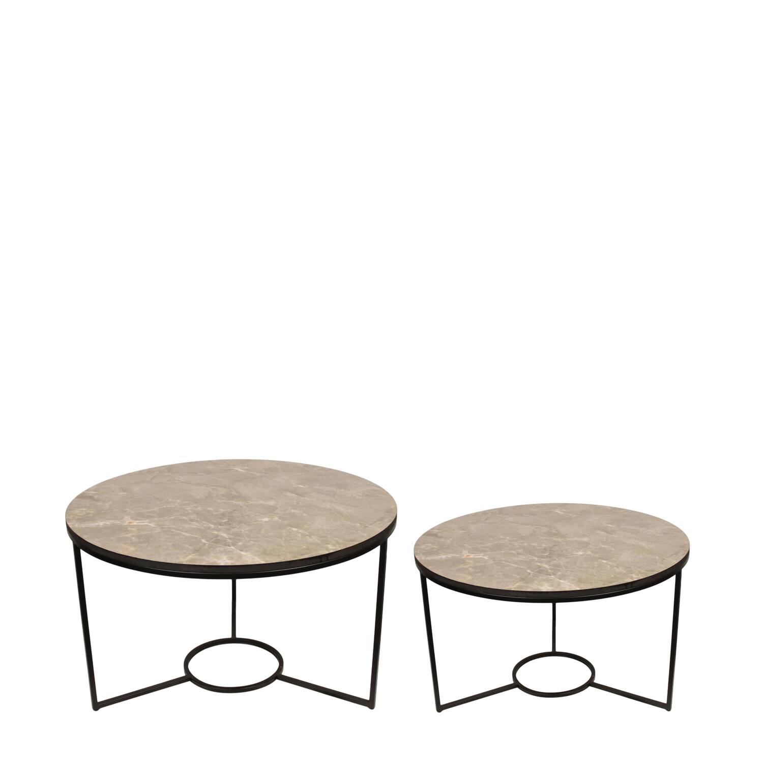 Table metal 77x77x46cm  - Grey
