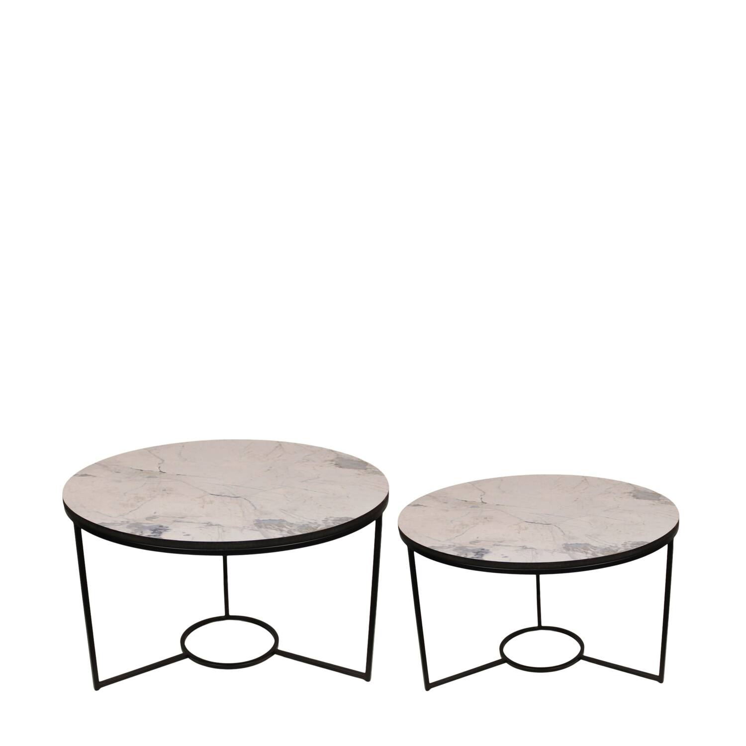 Table metal 77x77x46cm S/2