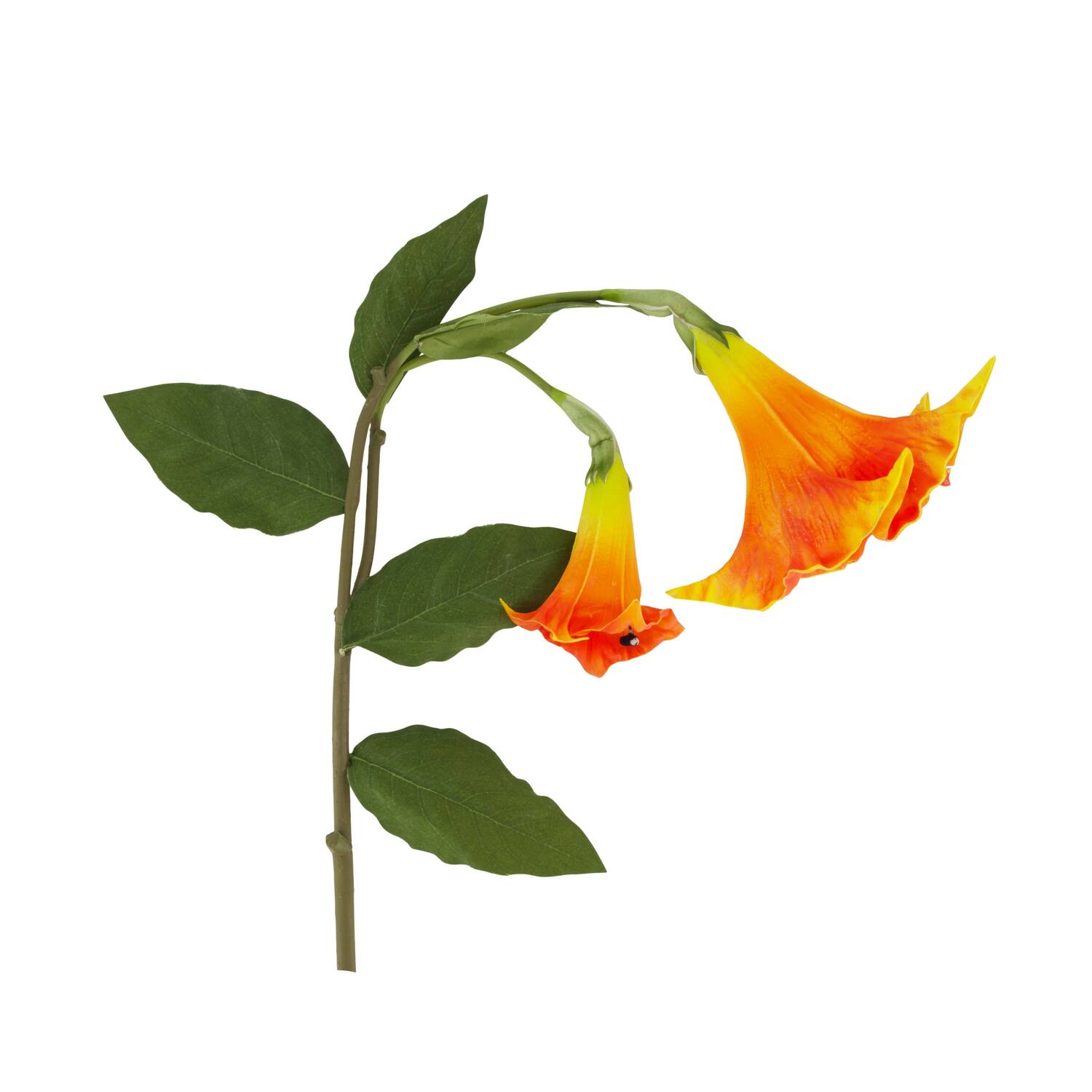 Flower datura artificial 24x24x129cm - Orange