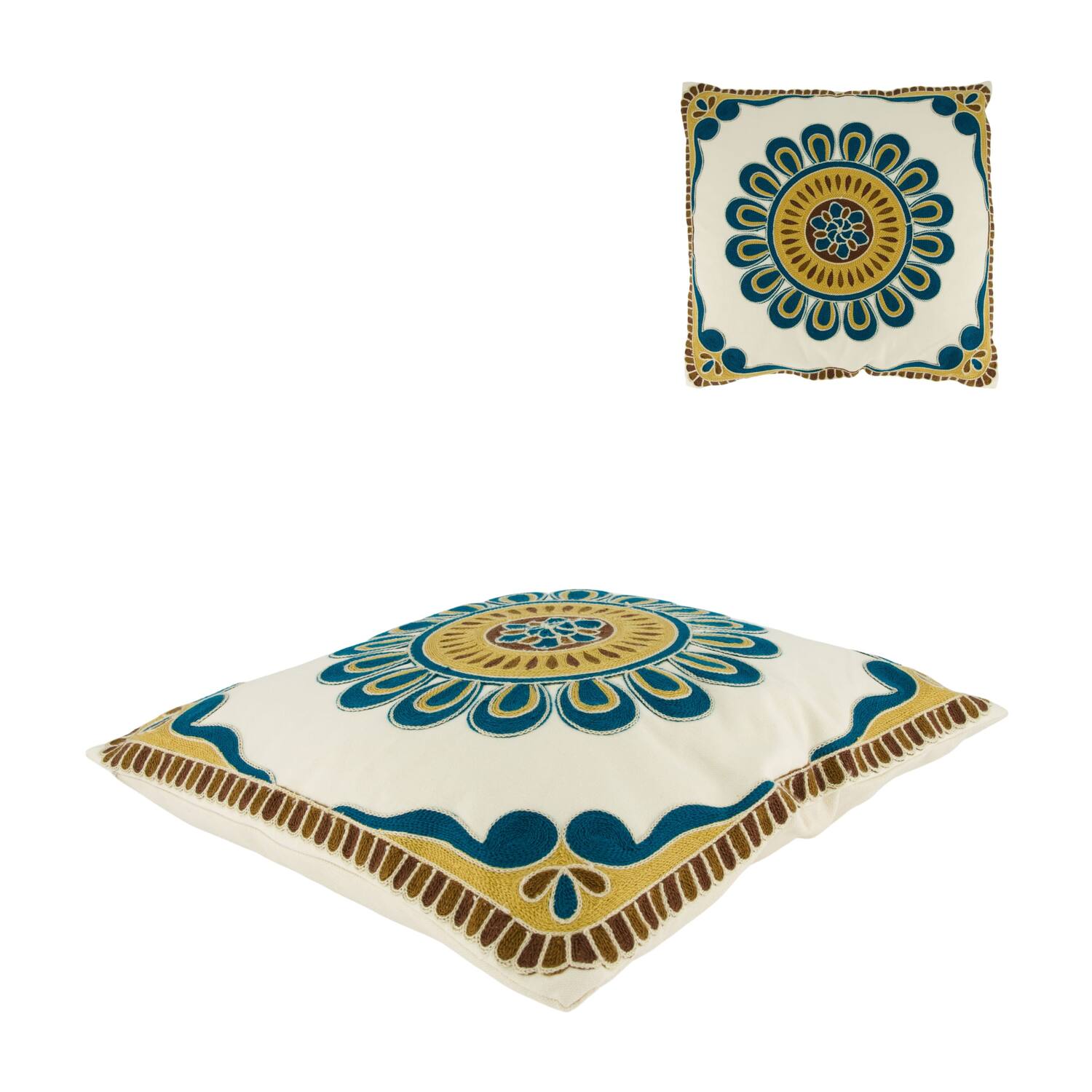 Cushion embroidery canvas 45x45x30cm - Multi