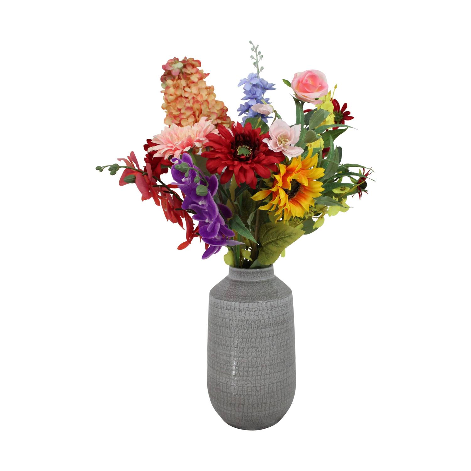 Flower box bouquet 14 stems botanical harmony artificial 78.9x19x10cm - Multi